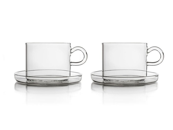 【イッケンドルフ ミラノ/ICHENDORF MILANO / GOODS】のPiuma Tea Cup with Saucer 2pcs / ピウマ ティーカップ & ソーサー 270ml ペアセット インテリア・キッズ・メンズ・レディースファッション・服の通販 founy(ファニー) https://founy.com/ イタリア Italy ガラス Glass, Glassware シンプル Simple, Minimal テーブル Table, Dining Table フォルム Silhouette, Form |ID: prp329100004771493 ipo3291000000034567250