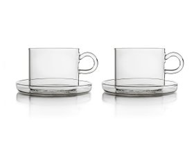 【イッケンドルフ ミラノ/ICHENDORF MILANO / GOODS】のPiuma Tea Cup with Saucer 2pcs / ピウマ ティーカップ & ソーサー 270ml ペアセット 人気、トレンドファッション・服の通販 founy(ファニー) イタリア Italy ガラス Glass, Glassware シンプル Simple, Minimal テーブル Table, Dining Table フォルム Silhouette, Form |ID:prp329100004771493
