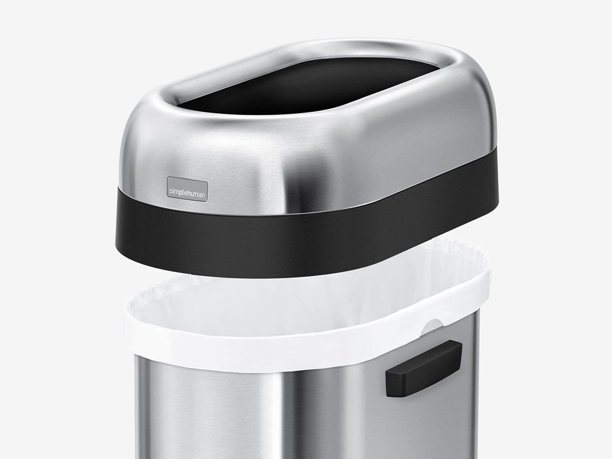 【シンプルヒューマン/SIMPLEHUMAN / GOODS】のOPEN CAN / オープンカン スリム オープントップ ダストボックス 50L インテリア・キッズ・メンズ・レディースファッション・服の通販 founy(ファニー) 送料無料 Free Shipping コーティング Coating, Coated Finish スリム Slim, Slim Fit ボックス Boxy, Box Shape ホーム・キャンプ・アウトドア・お取り寄せ Home Living / Home & Lifestyle / Camping Gear / Outdoor Camping 家具・インテリア Home Furniture & Interior. Stylish & Functional Living Spaces その他 インテリア雑貨、家具 Home Decor & Furniture Extras 簡単にフタが取り外せるので手早くゴミ袋の交換ができます。|ID: prp329100004797441 ipo3291000000034807687