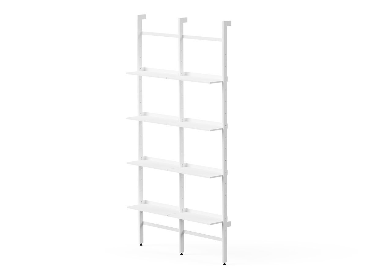 【その他のブランド/Other】のShelf double 8plate set / シェルフ 2台 8段 セット インテリア・キッズ・メンズ・レディースファッション・服の通販 founy(ファニー) 　スリム　Slim, Slim Fit　フォルム　Silhouette, Form　フレーム　Frame, Outline　プレート　Plate, Dish　モダン　Modern, Contemporary　ホーム・キャンプ・アウトドア・お取り寄せ　Home Living / Home & Lifestyle / Camping Gear / Outdoor Camping　家具・インテリア　Home Furniture & Interior. Stylish & Functional Living Spaces　収納家具・キャビネット　Storage Furniture　シェルフ・オープンラック・収納棚　Open Shelf Rack　取付仕様:壁面ビス固定、ホワイト|ID: prp329100004806376 ipo3291000000034877370