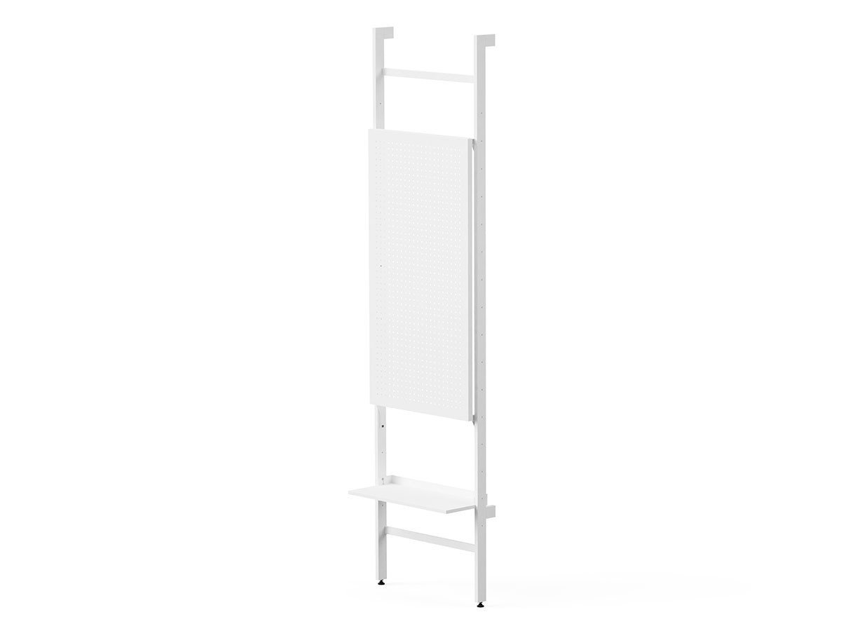 【スティール/stiiilll / GOODS】のShelf pegboard set / シェルフ ペグボード セット インテリア・キッズ・メンズ・レディースファッション・服の通販 founy(ファニー) 　スリム　Slim, Slim Fit　フォルム　Silhouette, Form　フレーム　Frame, Outline　プレート　Plate, Dish　モダン　Modern, Contemporary　ホーム・キャンプ・アウトドア・お取り寄せ　Home Living / Home & Lifestyle / Camping Gear / Outdoor Camping　家具・インテリア　Home Furniture & Interior. Stylish & Functional Living Spaces　収納家具・キャビネット　Storage Furniture　シェルフ・オープンラック・収納棚　Open Shelf Rack　取付仕様:壁面ビス固定、ホワイト|ID: prp329100004806408 ipo3291000000034877674