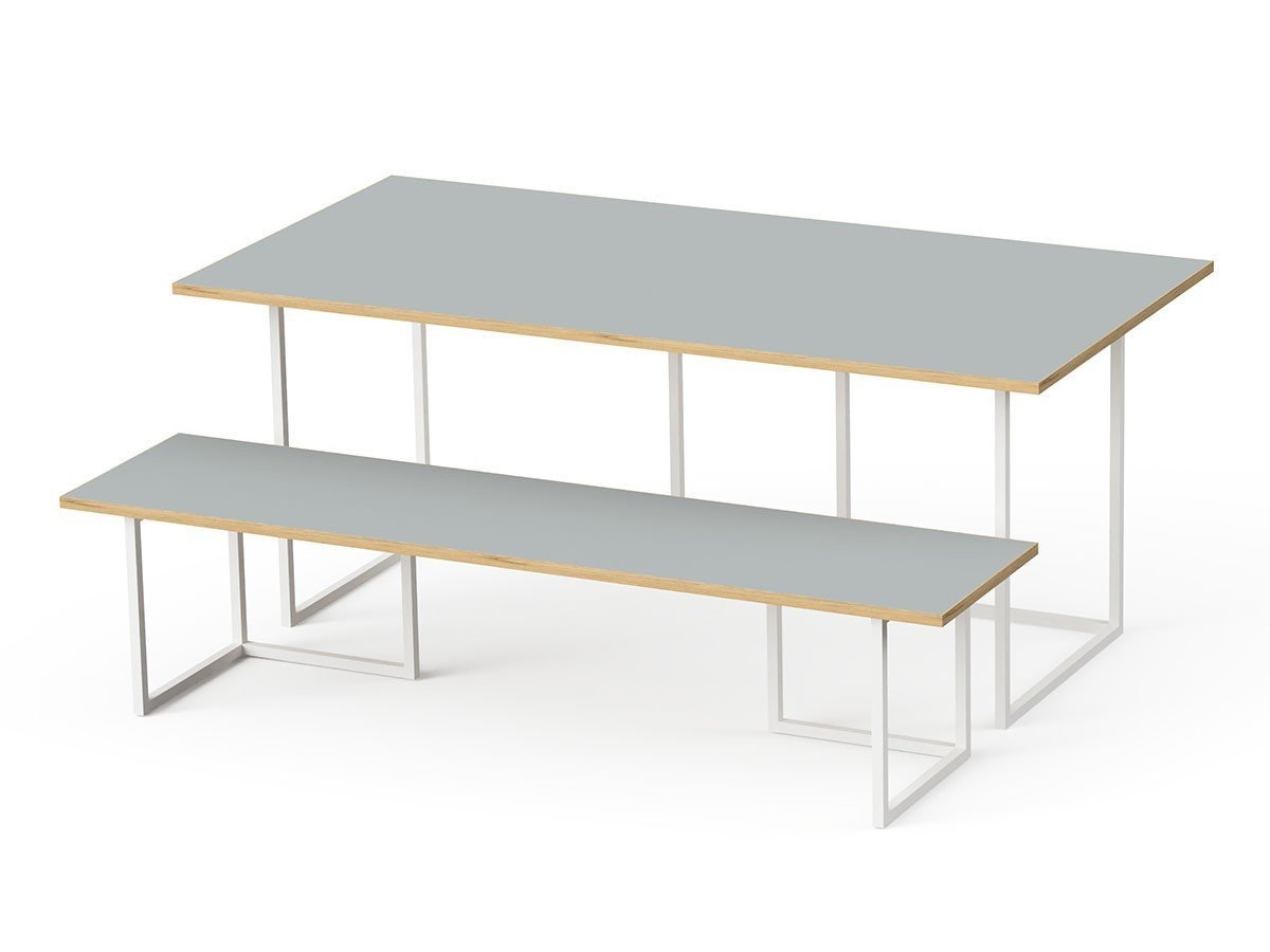【その他のブランド/Other】のTable Set / テーブルセット メラミンウッド天板 + スチール脚 L インテリア・キッズ・メンズ・レディースファッション・服の通販 founy(ファニー) 　ウッド　Wooden Design　シンプル　Simple, Minimal　スリム　Slim, Slim Fit　テーブル　Table, Dining Table　デスク　Desk, Work Desk　ホーム・キャンプ・アウトドア・お取り寄せ　Home Living / Home & Lifestyle / Camping Gear / Outdoor Camping　家具・インテリア　Home Furniture & Interior. Stylish & Functional Living Spaces　テーブル　Dining, Coffee & Side Tables　ダイニングテーブル・食卓テーブル　Dining Tables　サイズ違いの「メラミンウッド天板 ハーフ + スチール脚 S」と組み合わせて、ディスプレイ棚としても|ID: prp329100004806425 ipo3291000000034877898