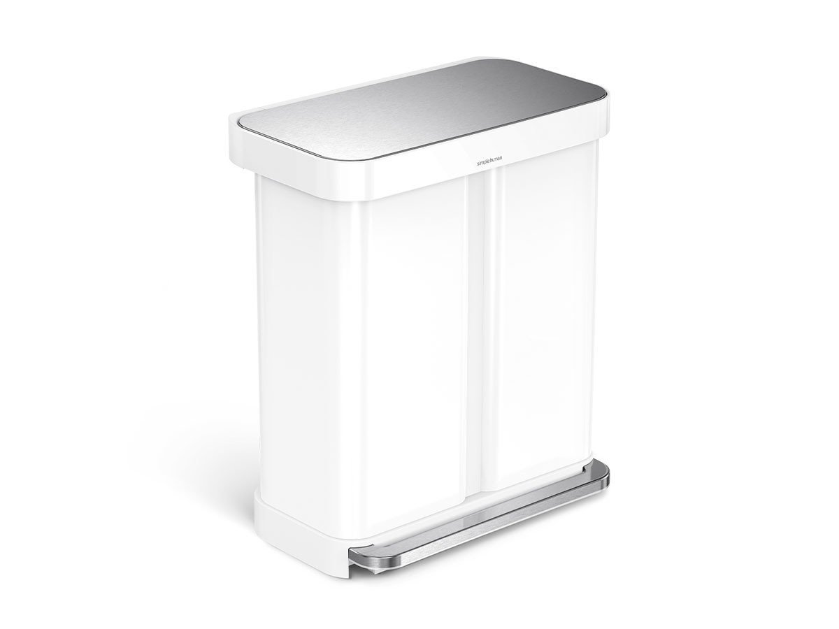 【シンプルヒューマン/SIMPLEHUMAN / GOODS】のDual Compartment Rectangular Step Can / レクタンギュラー ステップカン 58L リサイクラー インテリア・キッズ・メンズ・レディースファッション・服の通販 founy(ファニー) インナー Innerwear ボックス Boxy, Box Shape 送料無料 Free Shipping ホーム・キャンプ・アウトドア・お取り寄せ Home Living / Home & Lifestyle / Camping Gear / Outdoor Camping 家具・インテリア Home Furniture & Interior. Stylish & Functional Living Spaces その他 インテリア雑貨、家具 Home Decor & Furniture Extras ホワイト|ID: prp329100004849372 ipo3291000000035477066
