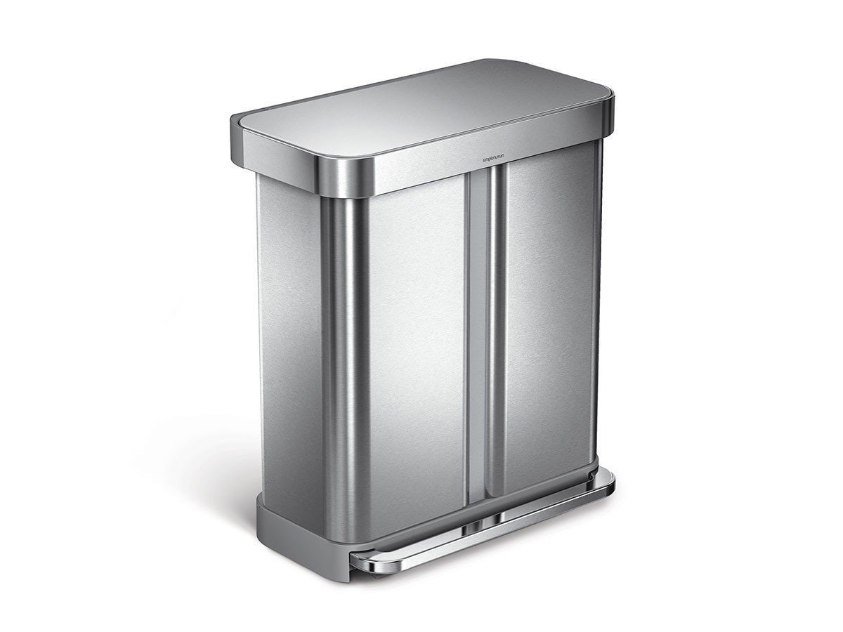 【シンプルヒューマン/SIMPLEHUMAN / GOODS】のDual Compartment Rectangular Step Can / レクタンギュラー ステップカン 58L リサイクラー インテリア・キッズ・メンズ・レディースファッション・服の通販 founy(ファニー) インナー Innerwear ボックス Boxy, Box Shape 送料無料 Free Shipping ホーム・キャンプ・アウトドア・お取り寄せ Home Living / Home & Lifestyle / Camping Gear / Outdoor Camping 家具・インテリア Home Furniture & Interior. Stylish & Functional Living Spaces その他 インテリア雑貨、家具 Home Decor & Furniture Extras ツヤ消しステンレス|ID: prp329100004849372 ipo3291000000035477070