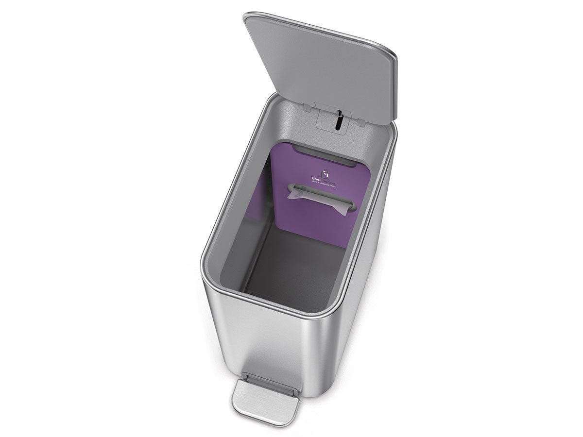 【シンプルヒューマン/SIMPLEHUMAN / GOODS】のSlim Step Can / スリムステップカン 5L インテリア・キッズ・メンズ・レディースファッション・服の通販 founy(ファニー) 　送料無料　Free Shipping　ボックス　Boxy, Box Shape　ホーム・キャンプ・アウトドア・お取り寄せ　Home Living / Home & Lifestyle / Camping Gear / Outdoor Camping　家具・インテリア　Home Furniture & Interior. Stylish & Functional Living Spaces　その他 インテリア雑貨、家具　Home Decor & Furniture Extras　専用のゴミ袋パックをすっきり収納できるライナーポケット付き。内側からゴミ袋を1枚ずつ取り出せます。&|ID: prp329100004849374 ipo3291000000035477116