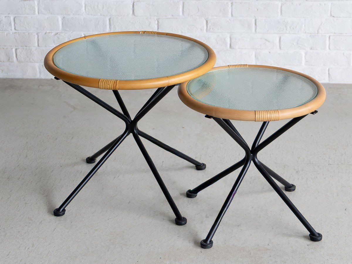 【オアシス/OASIS / GOODS】のTERRY SIDE TABLE L / テリー サイドテーブル L インテリア・キッズ・メンズ・レディースファッション・服の通販 founy(ファニー) 　ガラス　Glass, Glassware　テーブル　Table, Dining Table　モザイク　Mosaic, Geometric Pattern　ラタン　Rattan, Woven Rattan　ホーム・キャンプ・アウトドア・お取り寄せ　Home Living / Home & Lifestyle / Camping Gear / Outdoor Camping　家具・インテリア　Home Furniture & Interior. Stylish & Functional Living Spaces　テーブル　Dining, Coffee & Side Tables　サイドテーブル・ナイトテーブル　Side & End Tables　左:Lサイズ(本商品)、右:Sサイズ|ID: prp329100004855043 ipo3291000000035763060