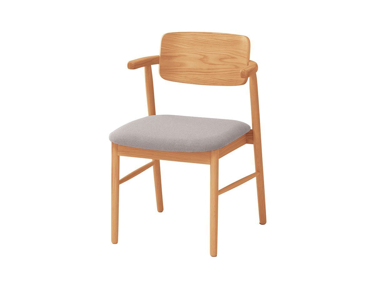 【シーヴ/SIEVE / GOODS】のnook dining chair half arm / ヌーク ダイニングチェア ハーフアーム インテリア・キッズ・メンズ・レディースファッション・服の通販 founy(ファニー) 　送料無料　Free Shipping　クッション　Cushion, Throw Pillow　テーブル　Table, Dining Table　ハーフ　Half, Half-Length　フォルム　Silhouette, Form　フレーム　Frame, Outline　ホーム・キャンプ・アウトドア・お取り寄せ　Home Living / Home & Lifestyle / Camping Gear / Outdoor Camping　家具・インテリア　Home Furniture & Interior. Stylish & Functional Living Spaces　チェア・椅子　Seating & Chairs　ダイニングチェア・木製チェア　Dining Chairs　張地:グレーベージュ|ID: prp329100004858166 ipo3291000000036179322