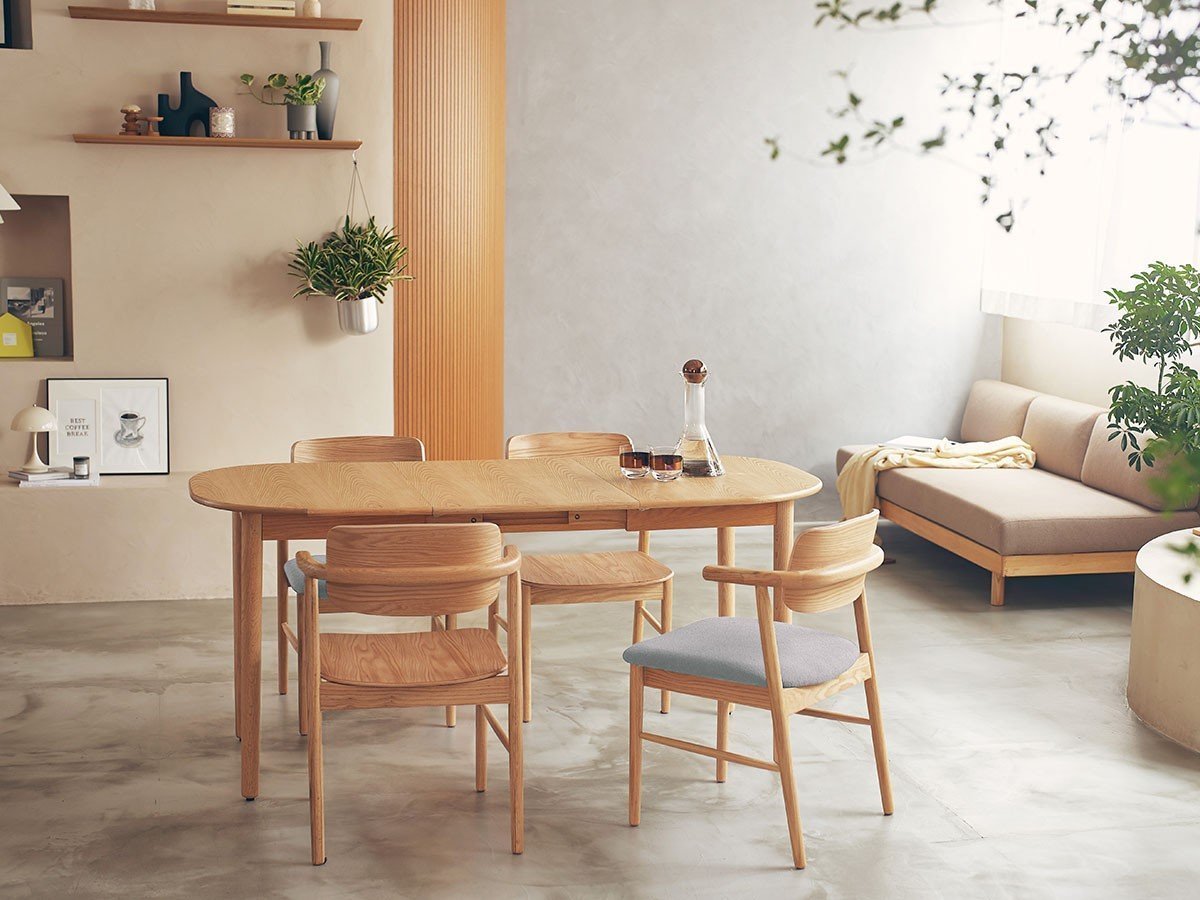 【シーヴ/SIEVE / GOODS】のnook dining chair half arm / ヌーク ダイニングチェア ハーフアーム インテリア・キッズ・メンズ・レディースファッション・服の通販 founy(ファニー) 　送料無料　Free Shipping　クッション　Cushion, Throw Pillow　テーブル　Table, Dining Table　ハーフ　Half, Half-Length　フォルム　Silhouette, Form　フレーム　Frame, Outline　ホーム・キャンプ・アウトドア・お取り寄せ　Home Living / Home & Lifestyle / Camping Gear / Outdoor Camping　家具・インテリア　Home Furniture & Interior. Stylish & Functional Living Spaces　チェア・椅子　Seating & Chairs　ダイニングチェア・木製チェア　Dining Chairs　張地:グレーベージュ|ID: prp329100004858166 ipo3291000000036179328