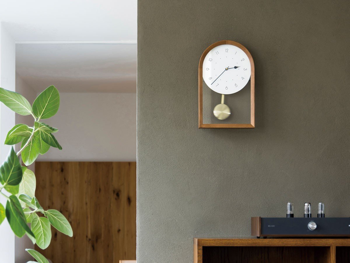 【フライミー ヴェール/FLYMEe vert / GOODS】のWall Clock / ウォールクロック #122294 インテリア・キッズ・メンズ・レディースファッション・服の通販 founy(ファニー) 　送料無料　Free Shipping　ウッド　Wooden Design　シンプル　Simple, Minimal　フレーム　Frame, Outline　メタリック　Metallic, Shiny Finish　ヴィンテージ　Vintage Style　エレガント 上品　Elegant　時計　Watch, Wristwatch　ホーム・キャンプ・アウトドア・お取り寄せ　Home Living / Home & Lifestyle / Camping Gear / Outdoor Camping　家具・インテリア　Home Furniture & Interior. Stylish & Functional Living Spaces　その他 インテリア雑貨、家具　Home Decor & Furniture Extras　ブラウン|ID: prp329100004859772 ipo3291000000035962507