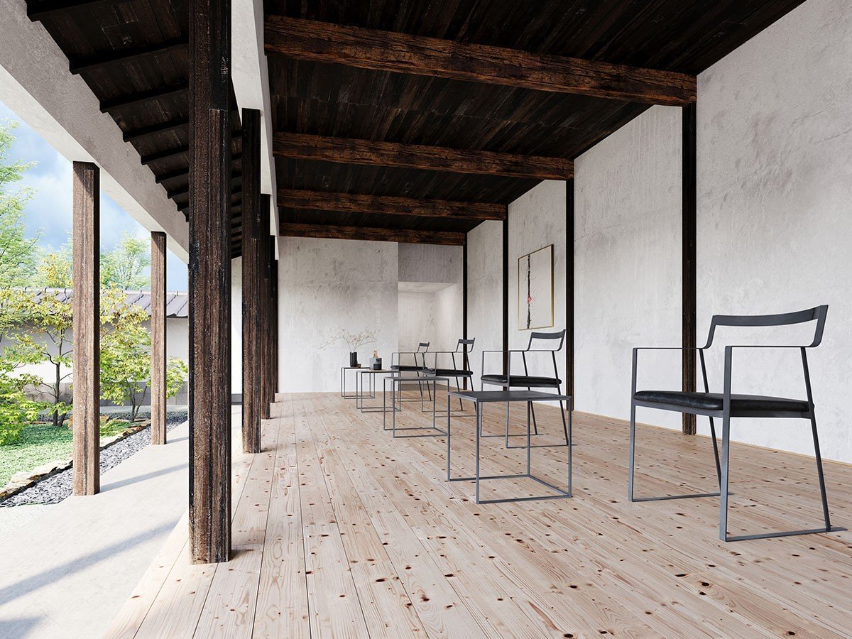 【杉山製作所/Sugiyama Seisakusho / GOODS】のKUROTETSU OBI ARMCHAIR / クロテツ オビ アームチェア インテリア・キッズ・メンズ・レディースファッション・服の通販 founy(ファニー) 　送料無料　Free Shipping　モチーフ　Motif, Design Theme　ホーム・キャンプ・アウトドア・お取り寄せ　Home Living / Home & Lifestyle / Camping Gear / Outdoor Camping　家具・インテリア　Home Furniture & Interior. Stylish & Functional Living Spaces　チェア・椅子　Seating & Chairs　ダイニングチェア・木製チェア　Dining Chairs　ホーム・キャンプ・アウトドア・お取り寄せ　Home Living / Home & Lifestyle / Camping Gear / Outdoor Camping　家具・インテリア　Home Furniture & Interior. Stylish & Functional Living Spaces　チェア・椅子　Seating & Chairs　アームチェア・アクセントチェア　Armchairs & Accent Chairs　張地:サンテリア ブラック 301(Bランク)、フレームクリア|ID: prp329100004862590 ipo3291000000036115031