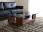 【ヒラシマ/HIRASHIMA / GOODS】のCARAMELLA Living Table glass / カラメッラ リビングテーブル(ガラス) ウッド:ウォールナット、サイズ:幅120 × 奥行60cm 参考イメージ|ID: prp329100004877036 ipo3291000000036378771