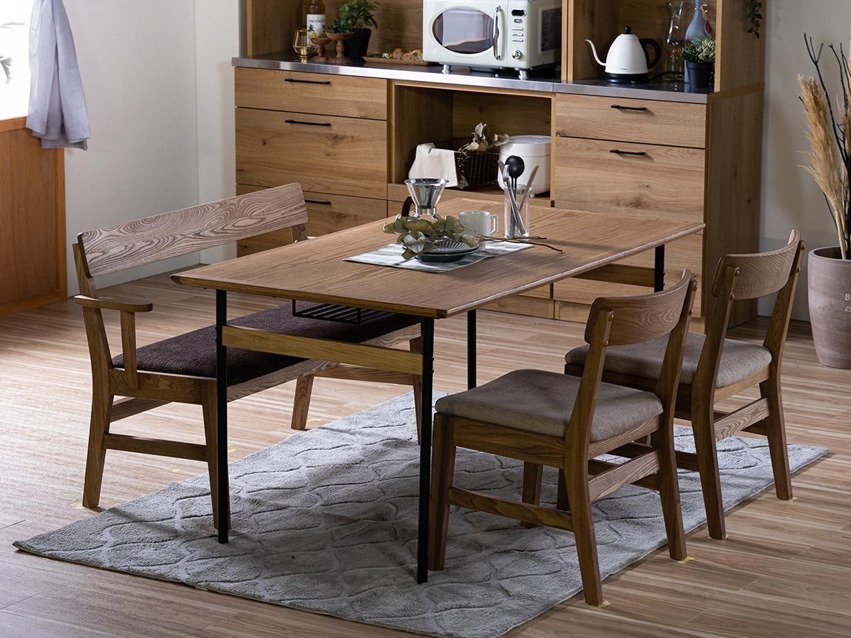 【ノラ/nora / GOODS】のIRORO DINING TABLE / イロロ ダイニングテーブル 幅160cm レッドオーク天板 H脚 インテリア・キッズ・メンズ・レディースファッション・服の通販 founy(ファニー) 　ウッド　Wooden Design　スリム　Slim, Slim Fit　雑誌　Magazine, Fashion Magazine　テーブル　Table, Dining Table　バランス　Balance, Style Balance　モダン　Modern, Contemporary　ホーム・キャンプ・アウトドア・お取り寄せ　Home Living / Home & Lifestyle / Camping Gear / Outdoor Camping　家具・インテリア　Home Furniture & Interior. Stylish & Functional Living Spaces　テーブル　Dining, Coffee & Side Tables　ダイニングテーブル・食卓テーブル　Dining Tables　参考イメージ|ID: prp329100004879296 ipo3291000000036408671