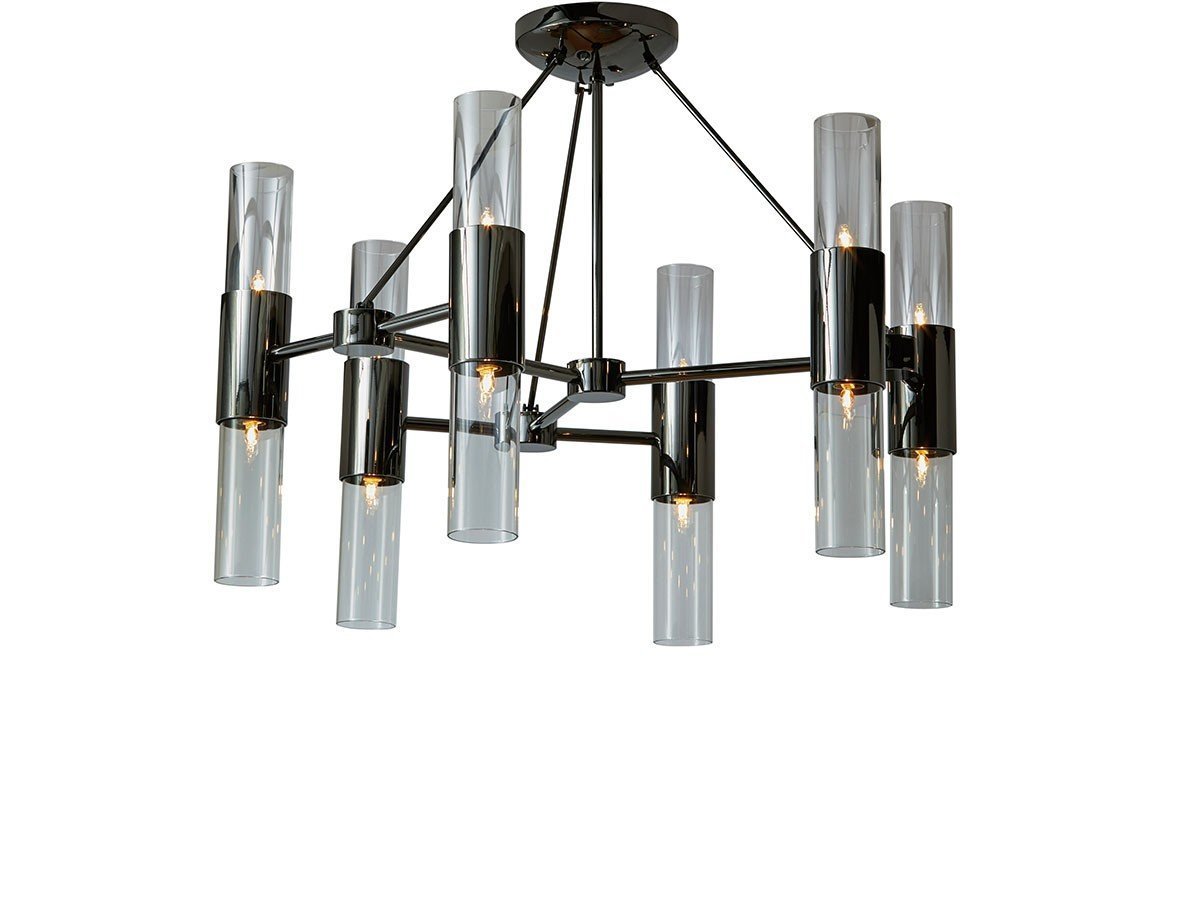 【スミカ/SUMICA / GOODS】のLUPINUS / ルピナス シーリングライト 12灯 インテリア・キッズ・メンズ・レディースファッション・服の通販 founy(ファニー) 　送料無料　Free Shipping　エレガント 上品　Elegant　ガラス　Glass, Glassware　シンプル　Simple, Minimal　チューブ　Tube, Tube Top　フレーム　Frame, Outline　モダン　Modern, Contemporary　ホーム・キャンプ・アウトドア・お取り寄せ　Home Living / Home & Lifestyle / Camping Gear / Outdoor Camping　家具・インテリア　Home Furniture & Interior. Stylish & Functional Living Spaces　ライト・照明　Lamps & Lighting Fixtures　シーリングライト・天井照明　Ceiling Light / Flush Mount Light　ホーム・キャンプ・アウトドア・お取り寄せ　Home Living / Home & Lifestyle / Camping Gear / Outdoor Camping　家具・インテリア　Home Furniture & Interior. Stylish & Functional Living Spaces　ライト・照明　Lamps & Lighting Fixtures　シャンデリア・クリスタル照明　Chandelier / Crystal Ceiling Light　黒ニッケルメッキ|ID: prp329100004880127 ipo3291000000036419328