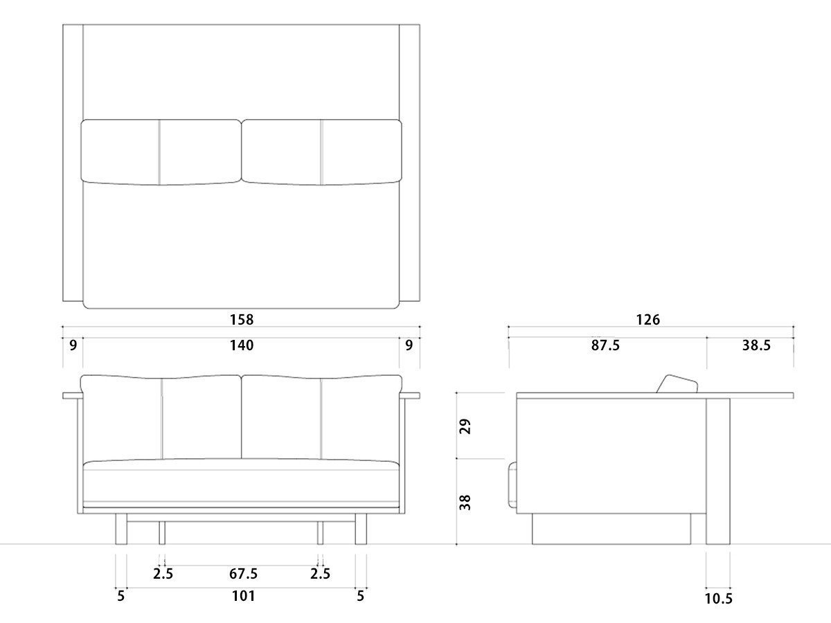 【ヒラシマ/HIRASHIMA / GOODS】のCARAMELLA C Counter Sofa / カラメッラ C カウンターソファ インテリア・キッズ・メンズ・レディースファッション・服の通販 founy(ファニー) クッション Cushion, Throw Pillow スプリング Spring, Spring Collection なめらか Smooth, Silky Texture フレーム Frame, Outline ホーム・キャンプ・アウトドア・お取り寄せ Home Living / Home & Lifestyle / Camping Gear / Outdoor Camping 家具・インテリア Home Furniture & Interior. Stylish & Functional Living Spaces ソファー Couches & Sofas カウチソファ・シェーズロング Chaise Lounge Sofas 「幅158cm(ソファ単品)」寸法図|ID: prp329100004880338 ipo3291000000036424113