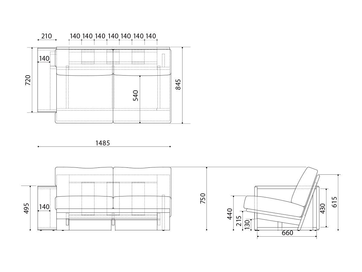 【プーロ/PURO / GOODS】のONE ARM SOFA / ワンアームソファ インテリア・キッズ・メンズ・レディースファッション・服の通販 founy(ファニー) アシンメトリー Asymmetrical Style クッション Cushion, Throw Pillow フォーム Form フランス France, French フレーム Frame, Outline モダン Modern, Contemporary ホーム・キャンプ・アウトドア・お取り寄せ Home Living / Home & Lifestyle / Camping Gear / Outdoor Camping 家具・インテリア Home Furniture & Interior. Stylish & Functional Living Spaces ソファー Couches & Sofas 寸法図「幅148.5cm」|ID: prp329100004880364 ipo3291000000036424589