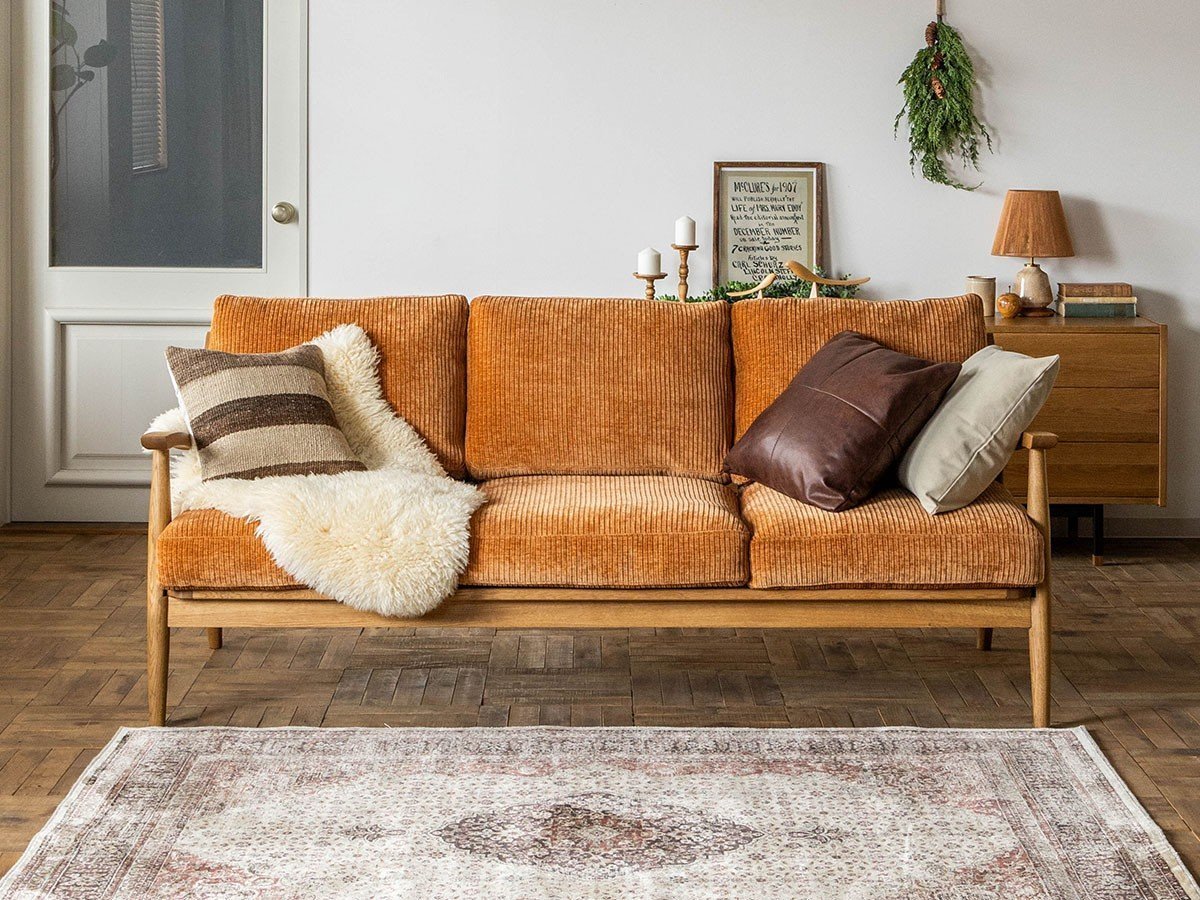 【イージーライフ/Easy Life / GOODS】のARNE SOFA 3P / アルネソファ 3人掛け フェザータイプ(ジャガード) インテリア・キッズ・メンズ・レディースファッション・服の通販 founy(ファニー) 　ウッド　Wooden Design　オイル　Body Oil　ヴィンテージ　Vintage Style　クッション　Cushion, Throw Pillow　タオル　Towel, Bath Towel　フィット　Fit, Slim Fit　フェザー　Feather, Feather Detail　フォーム　Form　フレーム　Frame, Outline　リラックス　Relax, Relaxed Fit　ホーム・キャンプ・アウトドア・お取り寄せ　Home Living / Home & Lifestyle / Camping Gear / Outdoor Camping　家具・インテリア　Home Furniture & Interior. Stylish & Functional Living Spaces　ソファー　Couches & Sofas　張地:キャメル|ID: prp329100004880397 ipo3291000000036425050