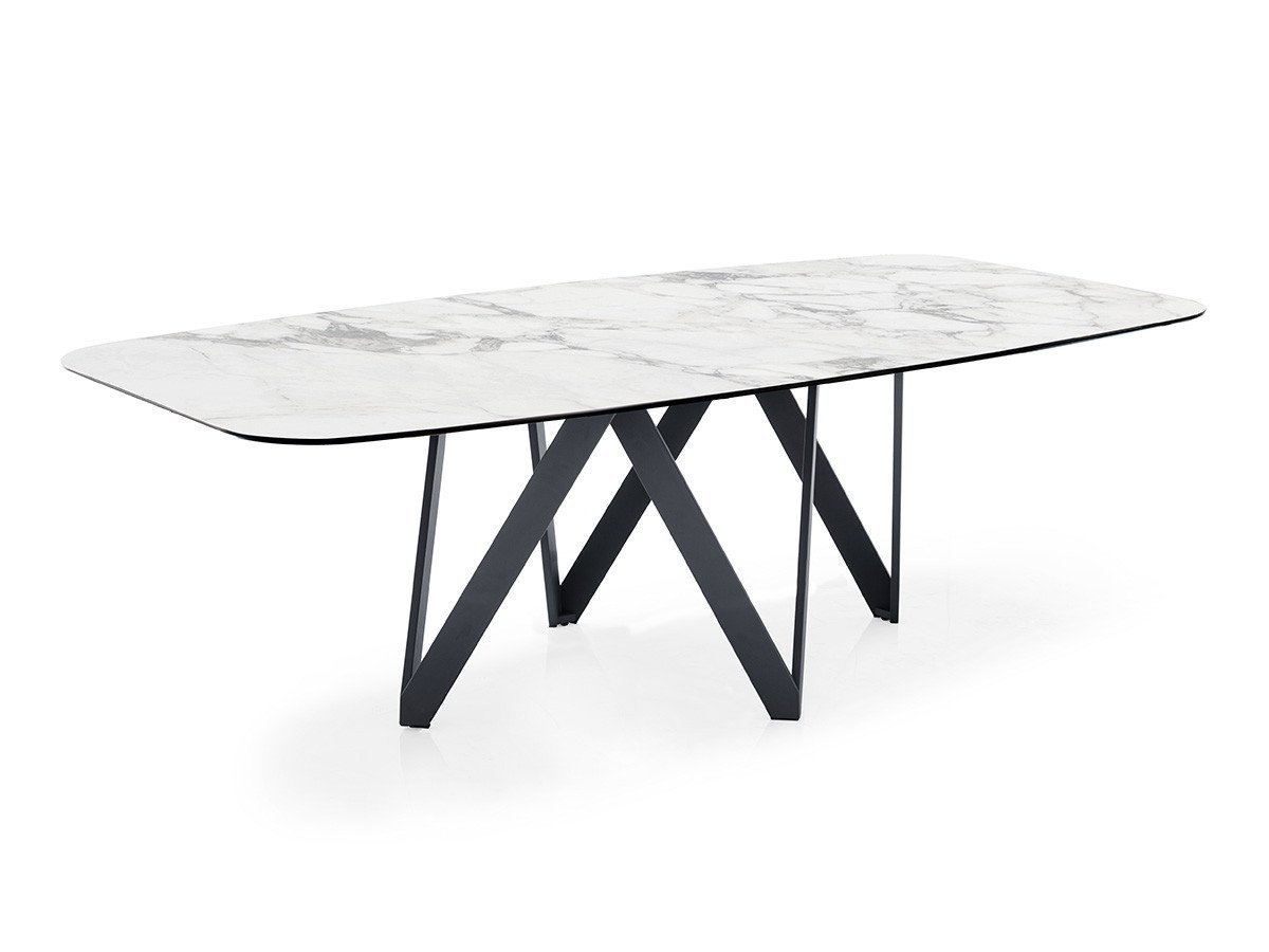 【カリガリス/Calligaris / GOODS】のCARTESIO / カルテジオ セラミック天板 CS/4092-FB 200 インテリア・キッズ・メンズ・レディースファッション・服の通販 founy(ファニー) 　おすすめ　Recommended / Our Picks　エレガント 上品　Elegant　テーブル　Table, Dining Table　マーブル　Marble, Marble Pattern　メタル　Metal, Metal Parts　モダン　Modern, Contemporary　ホーム・キャンプ・アウトドア・お取り寄せ　Home Living / Home & Lifestyle / Camping Gear / Outdoor Camping　家具・インテリア　Home Furniture & Interior. Stylish & Functional Living Spaces　テーブル　Dining, Coffee & Side Tables　ダイニングテーブル・食卓テーブル　Dining Tables　脚部P16 マットグレー|ID: prp329100004880540 ipo3291000000036426852