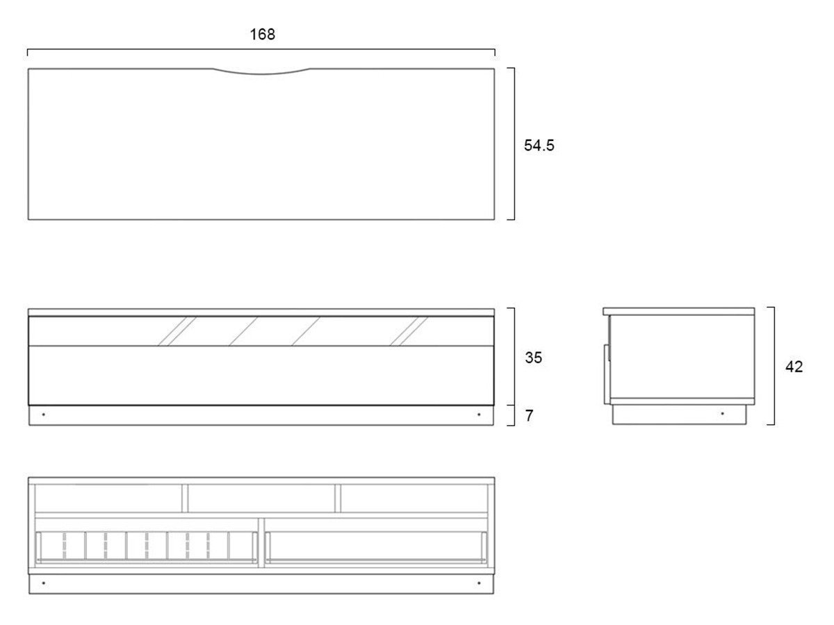 【ヒラシマ/HIRASHIMA / GOODS】のCARAMELLA TV Board / カラメッラ テレビボード インテリア・キッズ・メンズ・レディースファッション・服の通販 founy(ファニー) 　ガラス　Glass, Glassware　フォルム　Silhouette, Form　ホーム・キャンプ・アウトドア・お取り寄せ　Home Living / Home & Lifestyle / Camping Gear / Outdoor Camping　家具・インテリア　Home Furniture & Interior. Stylish & Functional Living Spaces　テレビボード・テレビ台　TV Cabinets & Consoles　テレビ台・TVボード　Tv Board　「幅168cm」寸法図|ID: prp329100004880689 ipo3291000000036428248