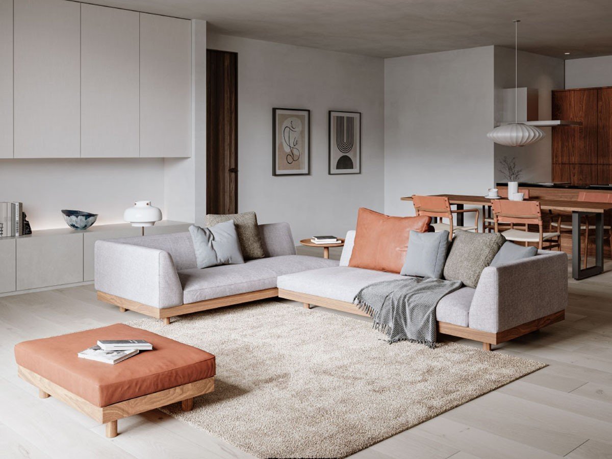 【マスターウォール/MASTERWAL / GOODS】のLAZY DANISH SOFA / レイジー デニッシュ ソファ シングルアーム インテリア・キッズ・メンズ・レディースファッション・服の通販 founy(ファニー) 　クッション　Cushion, Throw Pillow　シンプル　Simple, Minimal　フラット　Flat, Flat Shoes　フレーム　Frame, Outline　ビジネス 仕事 通勤　Business / Work / Commuting　ホーム・キャンプ・アウトドア・お取り寄せ　Home Living / Home & Lifestyle / Camping Gear / Outdoor Camping　家具・インテリア　Home Furniture & Interior. Stylish & Functional Living Spaces　ソファー　Couches & Sofas　張地:ジョディ 03-3 ペールモーブ(ファブリック5)、フレーム:ウォールナット、アーム位置:(左|ID: prp329100004881554 ipo3291000000036436001