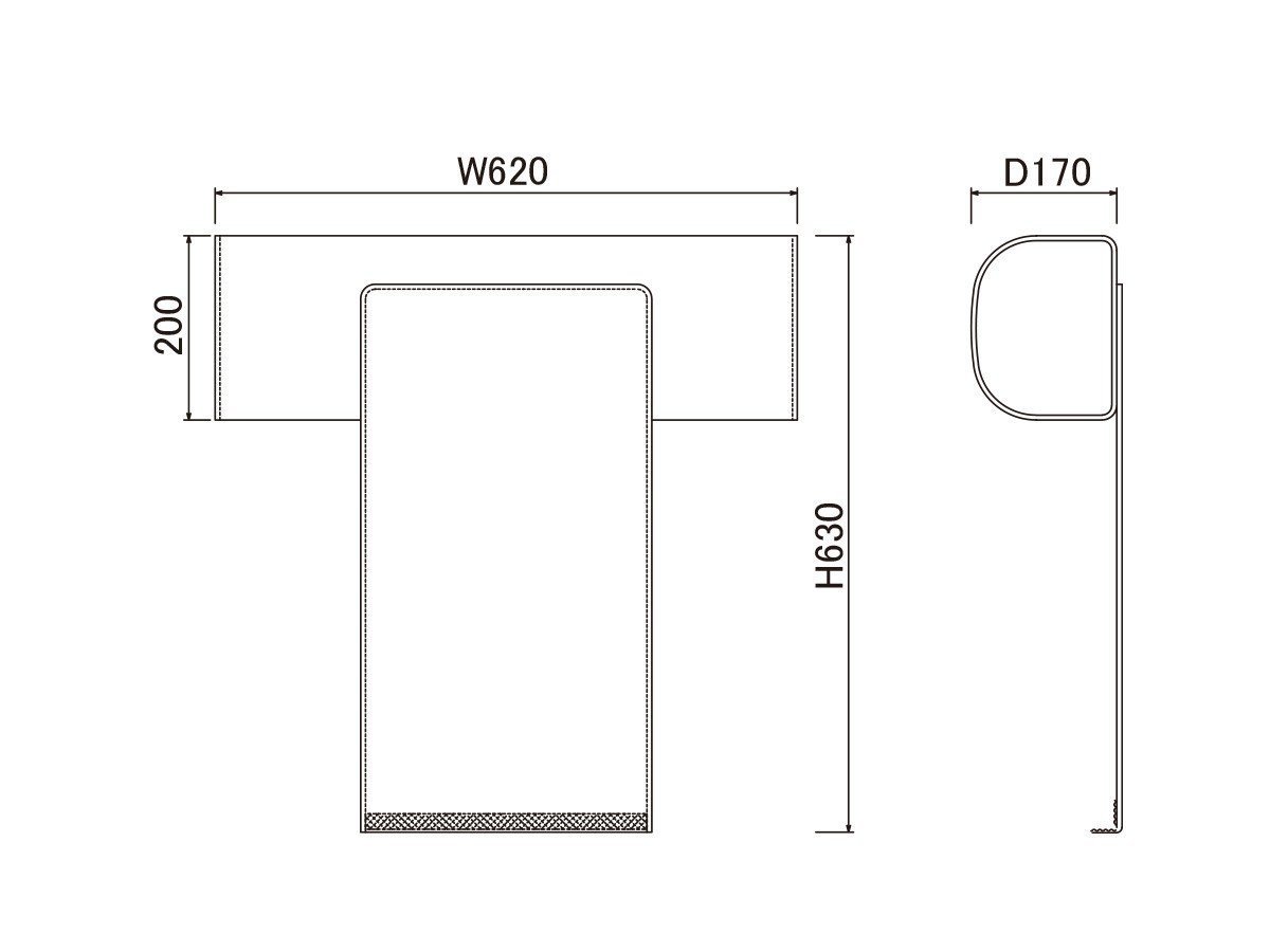 【フライミー ヴェール/FLYMEe vert / GOODS】のSOFA / ソファ #117238 インテリア・キッズ・メンズ・レディースファッション・服の通販 founy(ファニー) 　クッション　Cushion, Throw Pillow　フェザー　Feather, Feather Detail　フレーム　Frame, Outline　ホーム・キャンプ・アウトドア・お取り寄せ　Home Living / Home & Lifestyle / Camping Gear / Outdoor Camping　家具・インテリア　Home Furniture & Interior. Stylish & Functional Living Spaces　ソファー　Couches & Sofas　「ヘッドレスト」寸法図|ID: prp329100004881853 ipo3291000000036438538