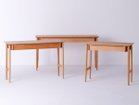 【日進木工/NISSHIN MOKKOU / GOODS】のWHITE WOOD Desk / ホワイトウッド デスク 幅135cm 人気、トレンドファッション・服の通販 founy(ファニー) ウッド Wooden Design ステーショナリー Stationery, Office Supplies テーブル Table, Dining Table デスク Desk, Work Desk ホーム・キャンプ・アウトドア・お取り寄せ Home Living / Home & Lifestyle / Camping Gear / Outdoor Camping 家具・インテリア Home Furniture & Interior. Stylish & Functional Living Spaces その他 インテリア雑貨、家具 Home Decor & Furniture Extras thumbnail 3サイズ展開です。左から:幅110cm、幅135cm(本商品)、幅85cm|ID: prp329100004882359 ipo3291000000036442932