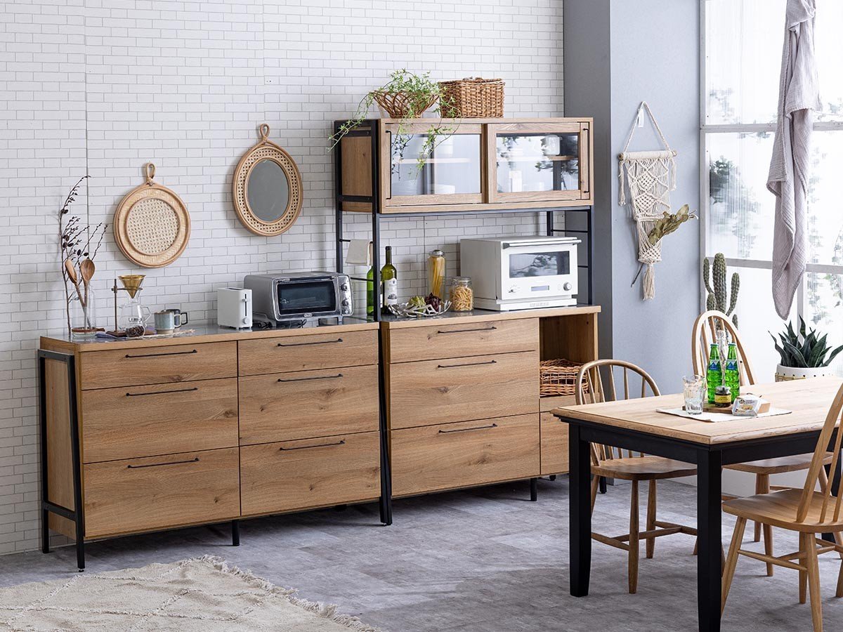 【ノラ/nora / GOODS】のRITTER COUNTER / リッター カウンター 幅144cm インテリア・キッズ・メンズ・レディースファッション・服の通販 founy(ファニー) フレーム Frame, Outline ホーム・キャンプ・アウトドア・お取り寄せ Home Living / Home & Lifestyle / Camping Gear / Outdoor Camping キッチン・ダイニング Kitchen & Dining Essentials. Stylish & Functional Tableware キッチン収納 Kitchen Storage キッチン収納・食器棚・レンジ台 Kitchen Cabinet 左:本商品、右:同シリーズの「オープンダイニングボード 幅124cm」|ID: prp329100004882432 ipo3291000000036443610