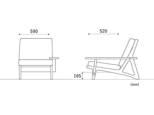 【イージーライフ/Easy Life / GOODS】のBIGOH SOFA / ビゴー ソファ 片肘 インテリア・キッズ・メンズ・レディースファッション・服の通販 founy(ファニー) 　クッション　Cushion, Throw Pillow　スマート　Smart, Elegant　フレーム　Frame, Outline　モチーフ　Motif, Design Theme　ホーム・キャンプ・アウトドア・お取り寄せ　Home Living / Home & Lifestyle / Camping Gear / Outdoor Camping　家具・インテリア　Home Furniture & Interior. Stylish & Functional Living Spaces　ソファー　Couches & Sofas　「左アーム」寸法図|ID: prp329100004883362 ipo3291000000036452812