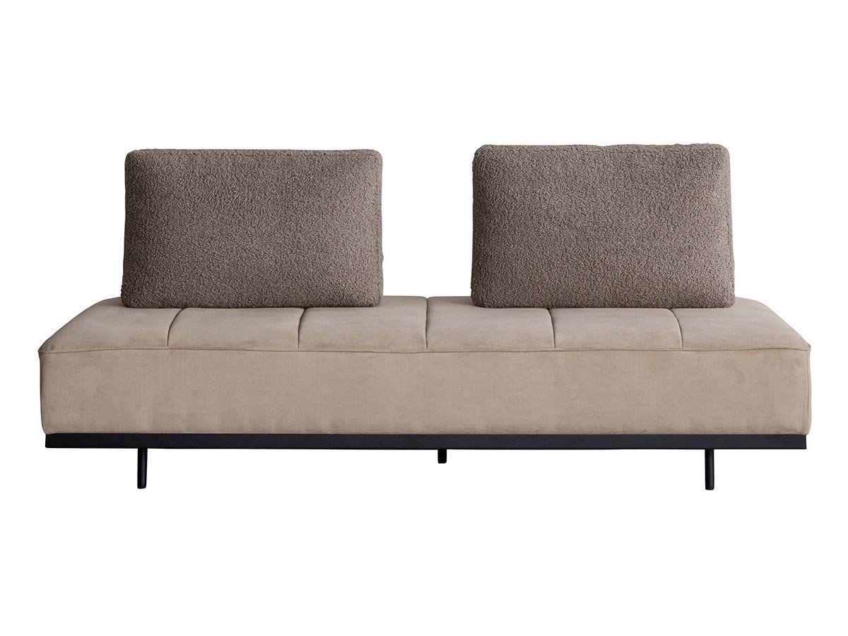 【オアシス/OASIS / GOODS】のGLOW SOFA / グロー ソファ 3人掛けベース + 背クッション2点 インテリア・キッズ・メンズ・レディースファッション・服の通販 founy(ファニー) 　クッション　Cushion, Throw Pillow　バランス　Balance, Style Balance　フラット　Flat, Flat Shoes　モコモコ　Fuzzy, Fluffy　モダン　Modern, Contemporary　ホーム・キャンプ・アウトドア・お取り寄せ　Home Living / Home & Lifestyle / Camping Gear / Outdoor Camping　家具・インテリア　Home Furniture & Interior. Stylish & Functional Living Spaces　ソファー　Couches & Sofas　ベース張地:サンド(スウェード調)、背クッション張地:GL ベージュ(ブークレ)|ID: prp329100004883387 ipo3291000000036453092