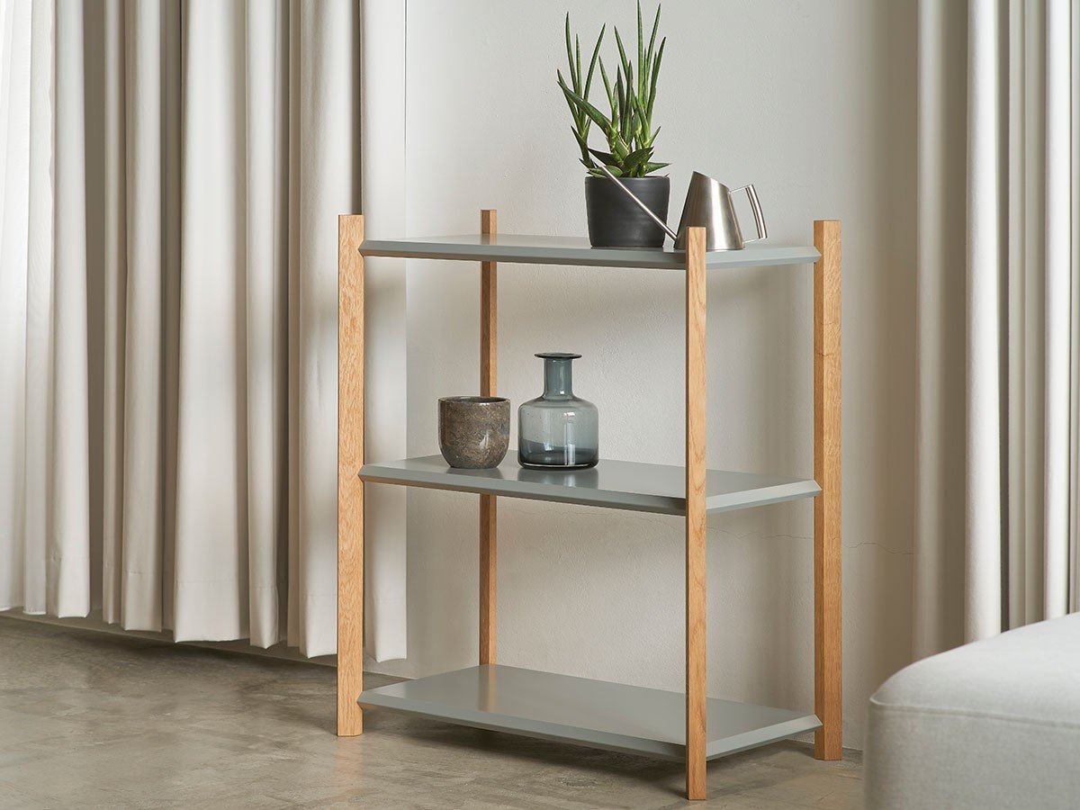 【フルクラム/Fulcrum / GOODS】のBaguette shelf 3shelves / バゲットシェルフ 3段 × 1列 インテリア・キッズ・メンズ・レディースファッション・服の通販 founy(ファニー) 　シルバー　Silver, Metallic Silver　シンプル　Simple, Minimal　テクスチャー　Texture, Textured Fabric　メタリック　Metallic, Shiny Finish　送料無料　Free Shipping　ホーム・キャンプ・アウトドア・お取り寄せ　Home Living / Home & Lifestyle / Camping Gear / Outdoor Camping　家具・インテリア　Home Furniture & Interior. Stylish & Functional Living Spaces　収納家具・キャビネット　Storage Furniture　シェルフ・オープンラック・収納棚　Open Shelf Rack　グレー|ID: prp329100004883591 ipo3291000000036455088