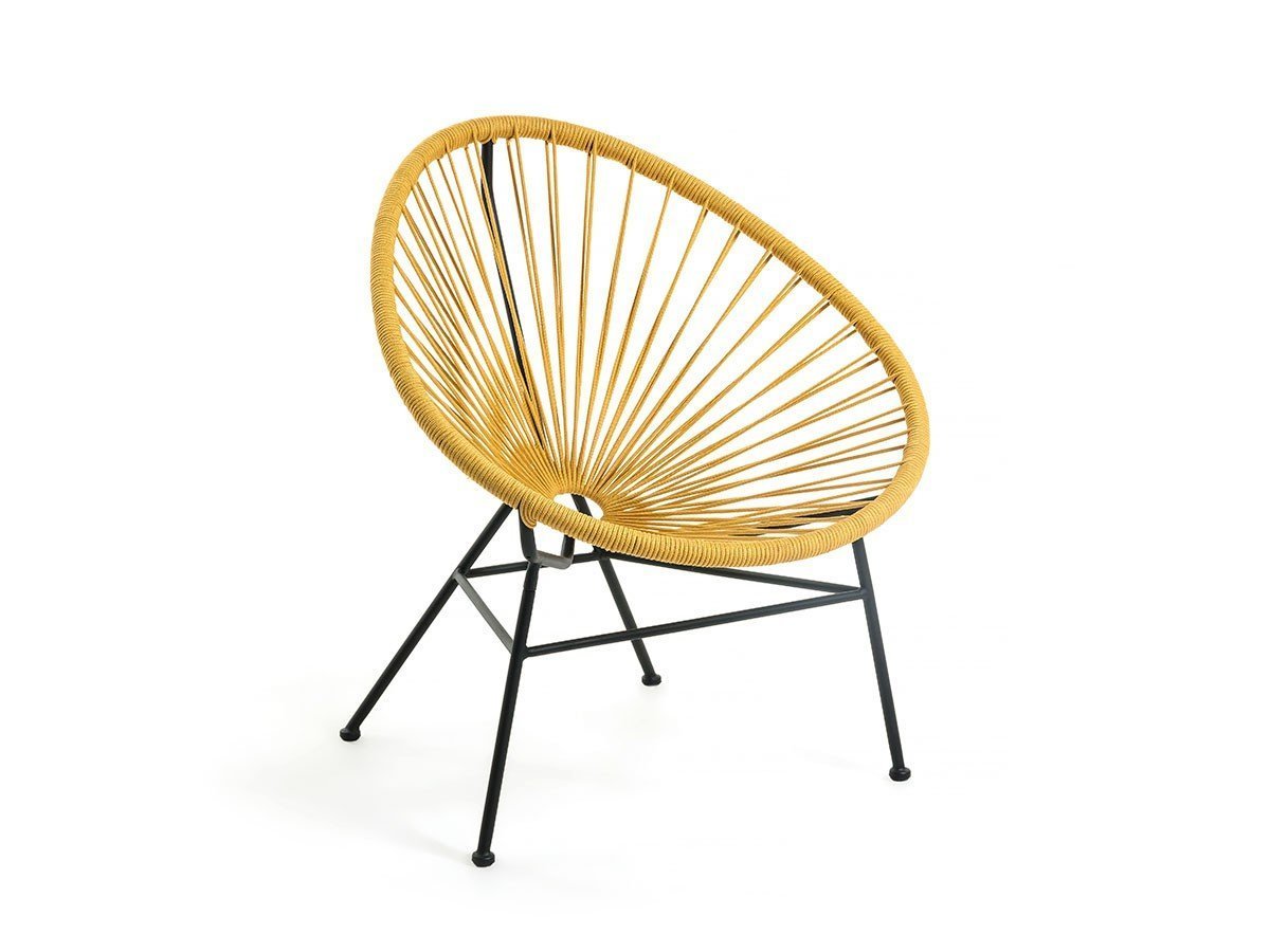 【ラフォーマ/LaForma / GOODS】のSAMANTHA / サマンサ チェア(ブラックフレーム) インテリア・キッズ・メンズ・レディースファッション・服の通販 founy(ファニー) 　送料無料　Free Shipping　フォルム　Silhouette, Form　フレーム　Frame, Outline　モダン　Modern, Contemporary　ラウンド　Round, Round Neck　リゾート　Resort, Vacation Style　リラックス　Relax, Relaxed Fit　ホーム・キャンプ・アウトドア・お取り寄せ　Home Living / Home & Lifestyle / Camping Gear / Outdoor Camping　家具・インテリア　Home Furniture & Interior. Stylish & Functional Living Spaces　チェア・椅子　Seating & Chairs　ラウンジチェア・リクライナー　Lounge Chairs / Recliners　イエロー|ID: prp329100004885269 ipo3291000000036469271