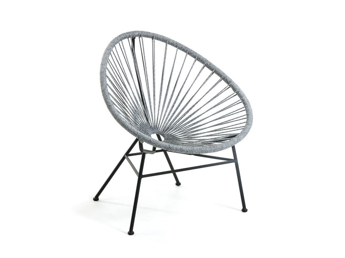 【ラフォーマ/LaForma / GOODS】のSAMANTHA / サマンサ チェア(ブラックフレーム) インテリア・キッズ・メンズ・レディースファッション・服の通販 founy(ファニー) 　送料無料　Free Shipping　フォルム　Silhouette, Form　フレーム　Frame, Outline　モダン　Modern, Contemporary　ラウンド　Round, Round Neck　リゾート　Resort, Vacation Style　リラックス　Relax, Relaxed Fit　ホーム・キャンプ・アウトドア・お取り寄せ　Home Living / Home & Lifestyle / Camping Gear / Outdoor Camping　家具・インテリア　Home Furniture & Interior. Stylish & Functional Living Spaces　チェア・椅子　Seating & Chairs　ラウンジチェア・リクライナー　Lounge Chairs / Recliners　ライトグレー|ID: prp329100004885269 ipo3291000000036469273