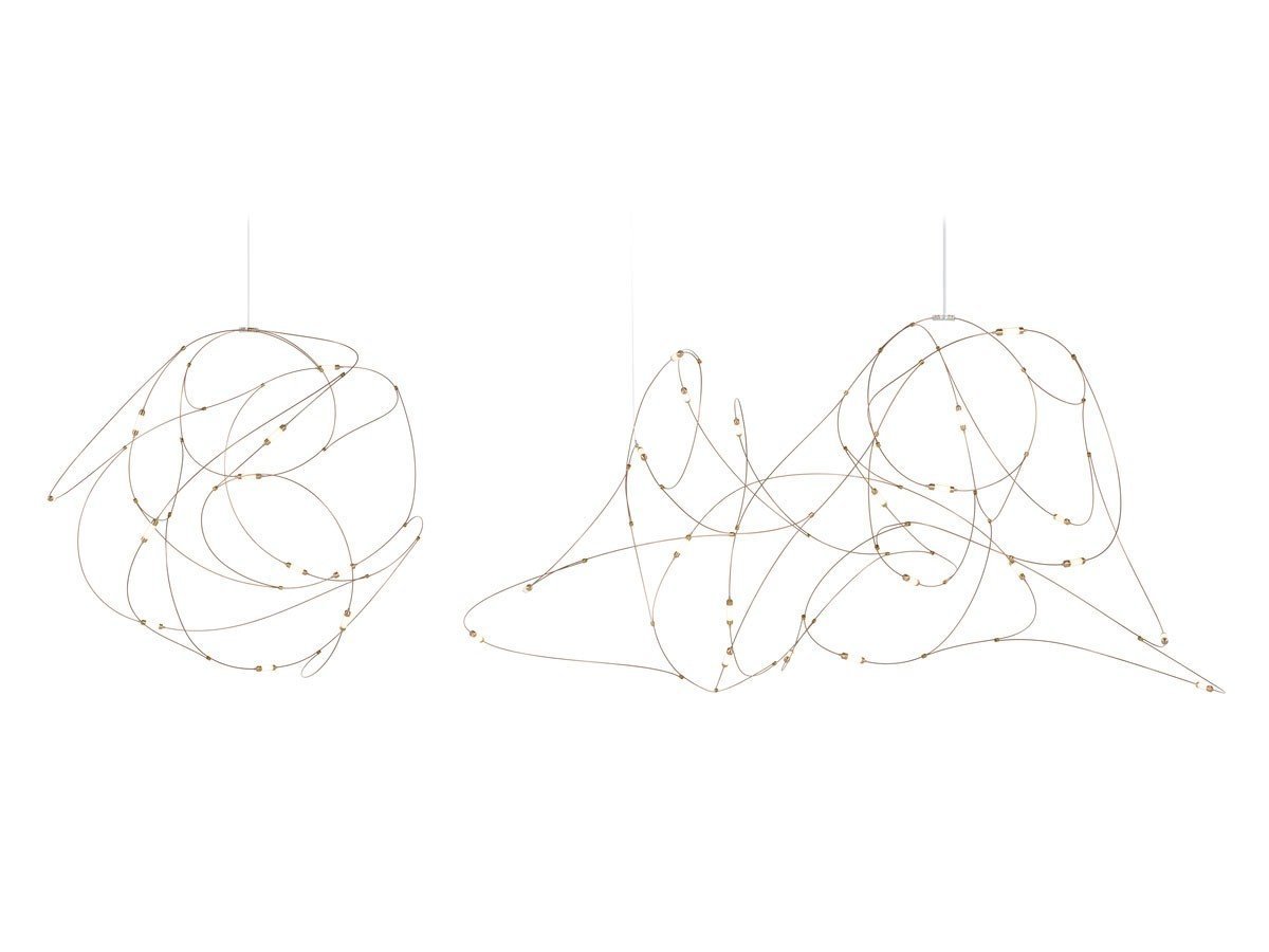 【モーイ/moooi / GOODS】のFlock of Light 21 / フロックオブライト 21 インテリア・キッズ・メンズ・レディースファッション・服の通販 founy(ファニー) 　送料無料　Free Shipping　ガラス　Glass, Glassware　ランダム　Random, Irregular　ワイヤー　Wire, Wired Bra　ホーム・キャンプ・アウトドア・お取り寄せ　Home Living / Home & Lifestyle / Camping Gear / Outdoor Camping　家具・インテリア　Home Furniture & Interior. Stylish & Functional Living Spaces　ライト・照明　Lamps & Lighting Fixtures　ペンダントライト・吊り下げ照明　Pendant Light / Hanging Light Fixture　左:サイズ違い「フロックオブライト 11」、右:本商品|ID: prp329100004885567 ipo3291000000036472349