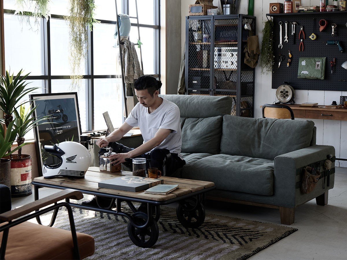 【クラッシュゲート/CRASH GATE / GOODS】のBARRETT SOFA / バレット 2.5人掛けソファ インテリア・キッズ・メンズ・レディースファッション・服の通販 founy(ファニー) 　キャンバス　Canvas, Canvas Fabric　クッション　Cushion, Throw Pillow　テーブル　Table, Dining Table　フェザー　Feather, Feather Detail　ポーチ　Pouch, Small Case　リラックス　Relax, Relaxed Fit　ルーズ　Loose, Oversized　ループ　Loop, Loop Knit　ホーム・キャンプ・アウトドア・お取り寄せ　Home Living / Home & Lifestyle / Camping Gear / Outdoor Camping　家具・インテリア　Home Furniture & Interior. Stylish & Functional Living Spaces　ソファー　Couches & Sofas　参考イメージ|ID: prp329100004885899 ipo3291000000036475552