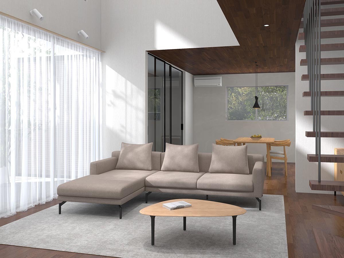 【フランネルソファ/FLANNEL SOFA / GOODS】のLENIS COUCH / レニス カウチ インテリア・キッズ・メンズ・レディースファッション・服の通販 founy(ファニー) 　クッション　Cushion, Throw Pillow　シンプル　Simple, Minimal　スタンダード　Standard, Basic　パイピング　Piping, Trim Design　フォルム　Silhouette, Form　ポケット　Pocket, Pocket Detail　モダン　Modern, Contemporary　リラックス　Relax, Relaxed Fit　ロング　Long, Long-Length　ホーム・キャンプ・アウトドア・お取り寄せ　Home Living / Home & Lifestyle / Camping Gear / Outdoor Camping　家具・インテリア　Home Furniture & Interior. Stylish & Functional Living Spaces　その他 インテリア雑貨、家具　Home Decor & Furniture Extras　張地:HCシリーズ サンドベージュ(グループ5)、脚部ブラック焼付塗装、カウチ位置:座って右カウチ|ID: prp329100004886059 ipo3291000000036477690