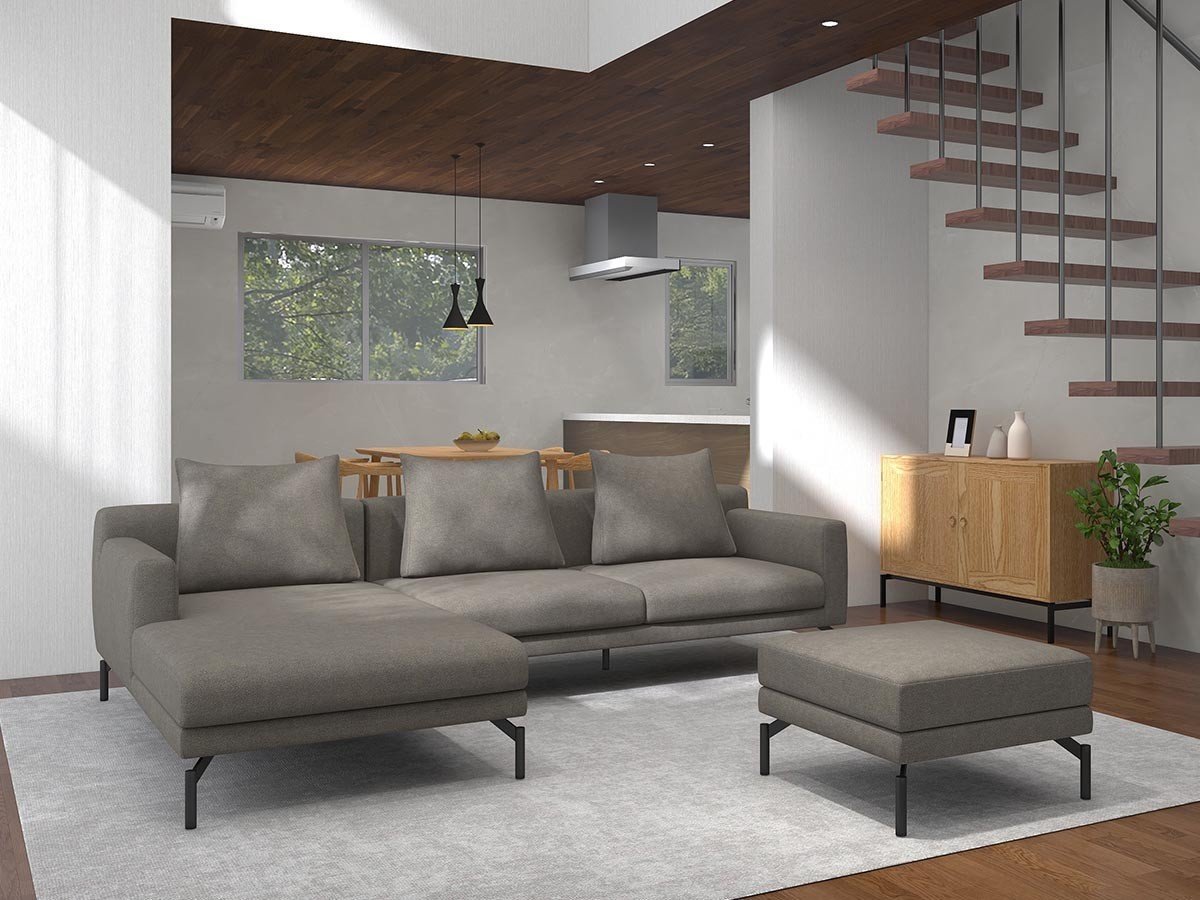 【フランネルソファ/FLANNEL SOFA / GOODS】のLENIS COUCH / レニス カウチ インテリア・キッズ・メンズ・レディースファッション・服の通販 founy(ファニー) 　クッション　Cushion, Throw Pillow　シンプル　Simple, Minimal　スタンダード　Standard, Basic　パイピング　Piping, Trim Design　フォルム　Silhouette, Form　ポケット　Pocket, Pocket Detail　モダン　Modern, Contemporary　リラックス　Relax, Relaxed Fit　ロング　Long, Long-Length　ホーム・キャンプ・アウトドア・お取り寄せ　Home Living / Home & Lifestyle / Camping Gear / Outdoor Camping　家具・インテリア　Home Furniture & Interior. Stylish & Functional Living Spaces　その他 インテリア雑貨、家具　Home Decor & Furniture Extras　張地:HCシリーズ ダークグレー(グループ5)、脚部ブラック焼付塗装、カウチ位置:座って右カウチ|ID: prp329100004886059 ipo3291000000036477692