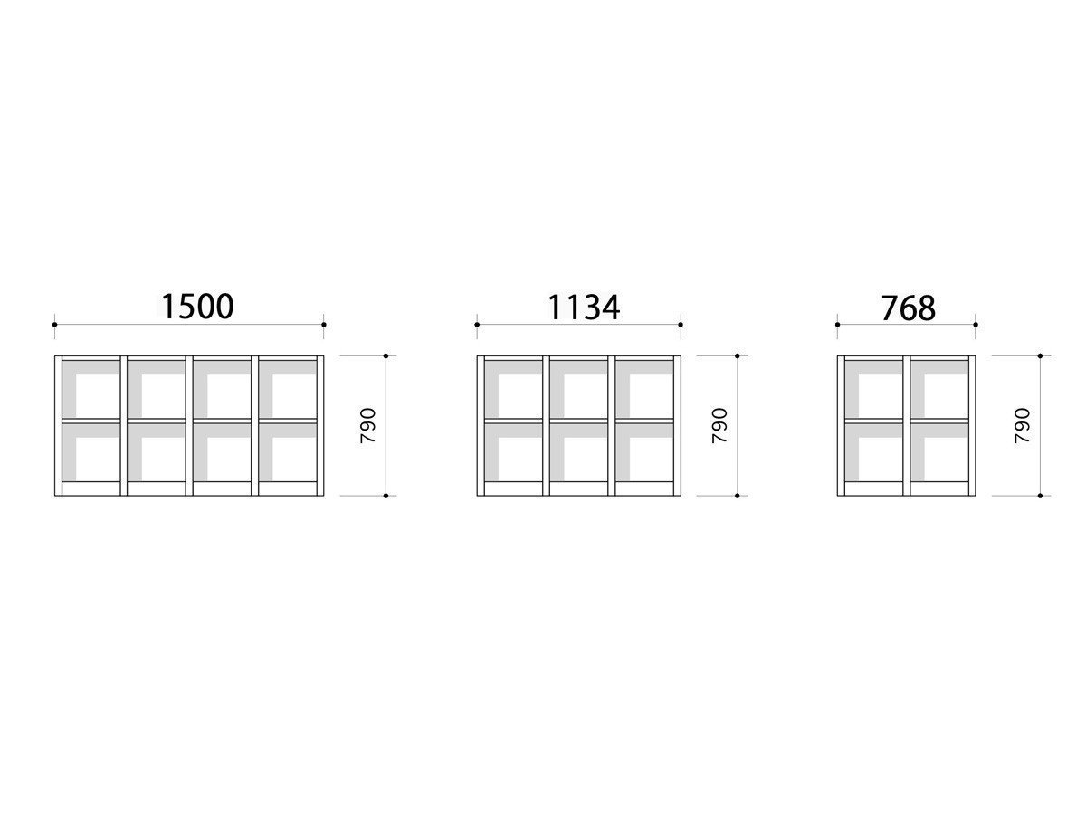 【フライミー ヴェール/FLYMEe vert / GOODS】のYSF SYSTEM SHELF / YSF システムシェルフ インテリア・キッズ・メンズ・レディースファッション・服の通販 founy(ファニー) 　シンプル　Simple, Minimal　スクエア　Square, Square Shape　雑誌　Magazine, Fashion Magazine　ホーム・キャンプ・アウトドア・お取り寄せ　Home Living / Home & Lifestyle / Camping Gear / Outdoor Camping　家具・インテリア　Home Furniture & Interior. Stylish & Functional Living Spaces　収納家具・キャビネット　Storage Furniture　シェルフ・オープンラック・収納棚　Open Shelf Rack　寸法図「2段」|ID: prp329100004886232 ipo3291000000036480303