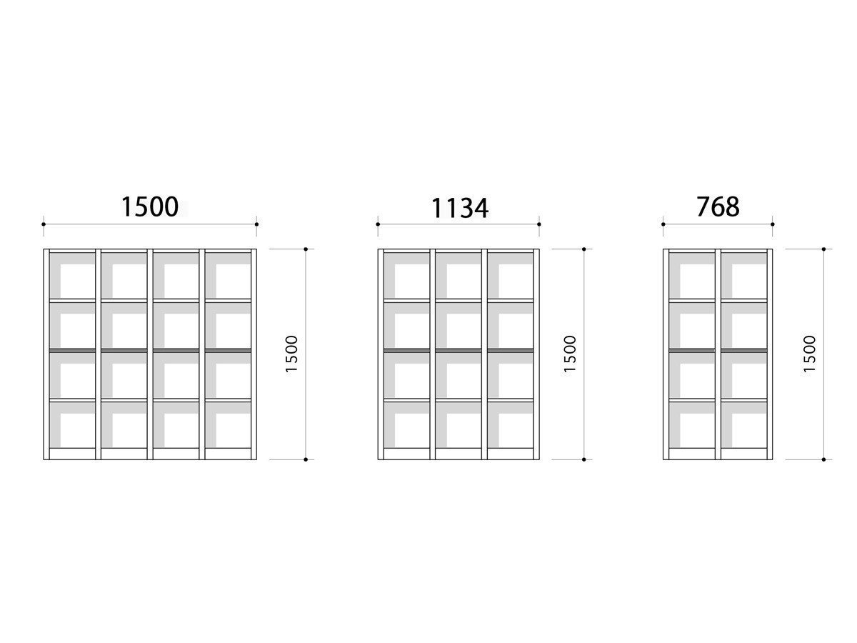 【フライミー ヴェール/FLYMEe vert / GOODS】のYSF SYSTEM SHELF / YSF システムシェルフ インテリア・キッズ・メンズ・レディースファッション・服の通販 founy(ファニー) 　シンプル　Simple, Minimal　スクエア　Square, Square Shape　雑誌　Magazine, Fashion Magazine　ホーム・キャンプ・アウトドア・お取り寄せ　Home Living / Home & Lifestyle / Camping Gear / Outdoor Camping　家具・インテリア　Home Furniture & Interior. Stylish & Functional Living Spaces　収納家具・キャビネット　Storage Furniture　シェルフ・オープンラック・収納棚　Open Shelf Rack　寸法図「4段」|ID: prp329100004886232 ipo3291000000036480307