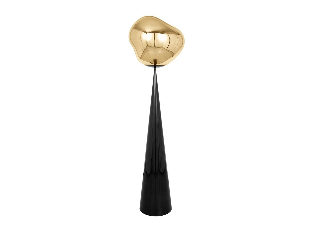 【トム ディクソン/Tom Dixon / GOODS】のMelt Cone Fat Floor / メルト コーンファット フロアライト インテリア・キッズ・メンズ・レディースファッション・服の通販 founy(ファニー) 　ガラス　Glass, Glassware　コレクション　Collection, Seasonal Line　シェイプ　Shape, Slim Fit　ハンド　Hand, Handmade　バランス　Balance, Style Balance　送料無料　Free Shipping　ホーム・キャンプ・アウトドア・お取り寄せ　Home Living / Home & Lifestyle / Camping Gear / Outdoor Camping　家具・インテリア　Home Furniture & Interior. Stylish & Functional Living Spaces　ライト・照明　Lamps & Lighting Fixtures　フロアランプ・スタンドライト　Floor Lamp / Standing Lamp　シェードゴールド、ベースブラック(消灯時)|ID: prp329100004889668 ipo3291000000036536193