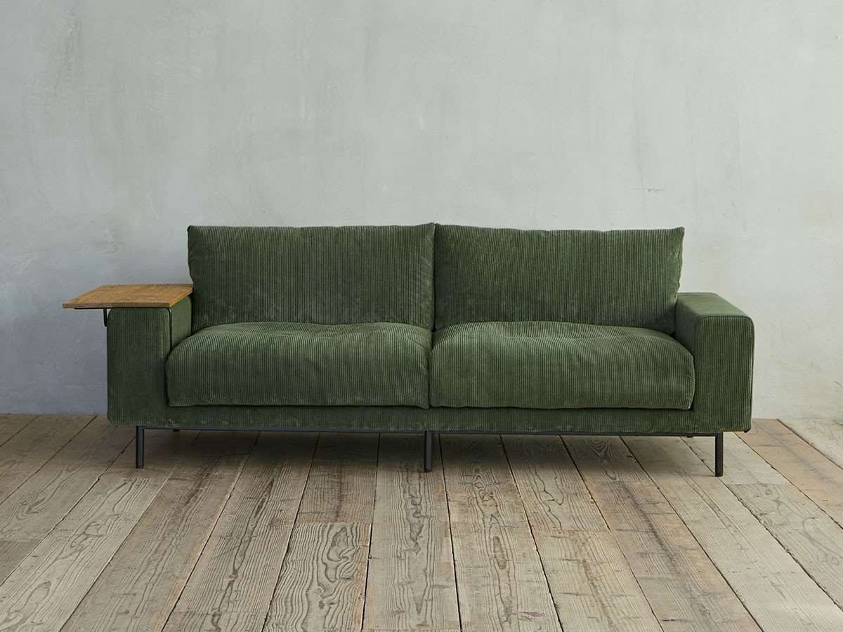 【クラッシュゲート/CRASH GATE / GOODS】のPLUTO SOFA / プルート 3人掛けソファ(コーデュロイ) インテリア・キッズ・メンズ・レディースファッション・服の通販 founy(ファニー) 　コーデュロイ　Corduroy, Cord Fabric　テーブル　Table, Dining Table　フェザー　Feather, Feather Detail　エレガント 上品　Elegant　ホーム・キャンプ・アウトドア・お取り寄せ　Home Living / Home & Lifestyle / Camping Gear / Outdoor Camping　家具・インテリア　Home Furniture & Interior. Stylish & Functional Living Spaces　ソファー　Couches & Sofas　張地:オリーブグリーン、ヘッドレストの付属:不要、アームテーブルの付属:1点付|ID: prp329100004889821 ipo3291000000036538025