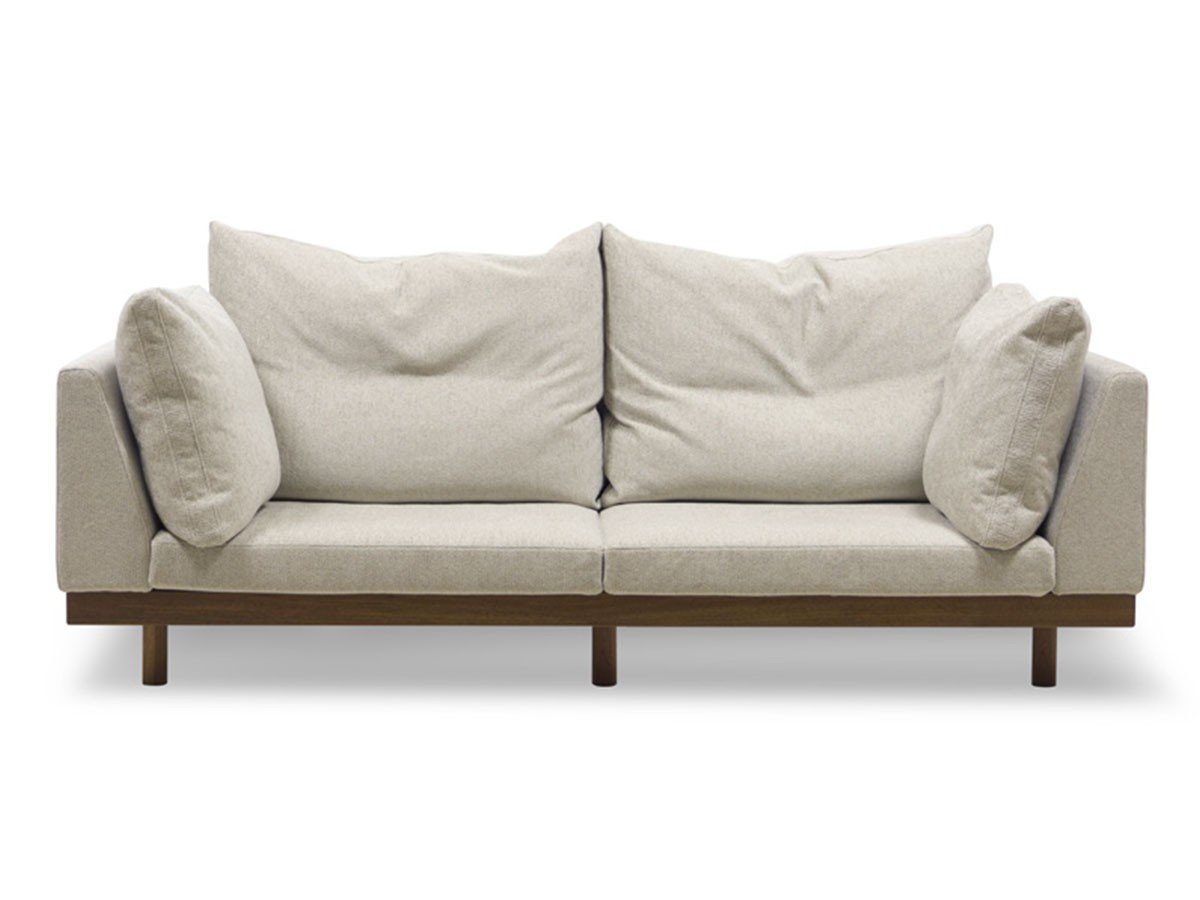 【マスターウォール/MASTERWAL / GOODS】のDANISH GRANDE SOFA / デニッシュ グランデ ソファ ダブルアーム 3シーター215 インテリア・キッズ・メンズ・レディースファッション・服の通販 founy(ファニー) 　クッション　Cushion, Throw Pillow　ダブル　Double, Double-Breasted　フェザー　Feather, Feather Detail　ホーム・キャンプ・アウトドア・お取り寄せ　Home Living / Home & Lifestyle / Camping Gear / Outdoor Camping　家具・インテリア　Home Furniture & Interior. Stylish & Functional Living Spaces　ソファー　Couches & Sofas　張地:クスクス TG302 パールグレー(ファブリック4)、フレーム:ウォールナット|ID: prp329100004895952 ipo3291000000036604393