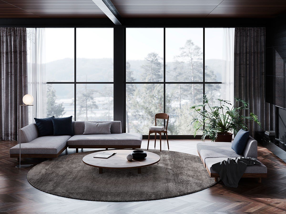 【マスターウォール/MASTERWAL / GOODS】のLAZY DANISH SOFA / レイジー デニッシュ ソファ オープンバック + ペニンシュラ インテリア・キッズ・メンズ・レディースファッション・服の通販 founy(ファニー) 　クッション　Cushion, Throw Pillow　シンプル　Simple, Minimal　フラット　Flat, Flat Shoes　フレーム　Frame, Outline　ビジネス 仕事 通勤　Business / Work / Commuting　ホーム・キャンプ・アウトドア・お取り寄せ　Home Living / Home & Lifestyle / Camping Gear / Outdoor Camping　家具・インテリア　Home Furniture & Interior. Stylish & Functional Living Spaces　ソファー　Couches & Sofas　カウチソファ・シェーズロング　Chaise Lounge Sofas　張地:サブリム 50 ライトグレー(ファブリック3)、フレーム:ウォールナット、コーナー位置:右コー|ID: prp329100004896065 ipo3291000000036606303