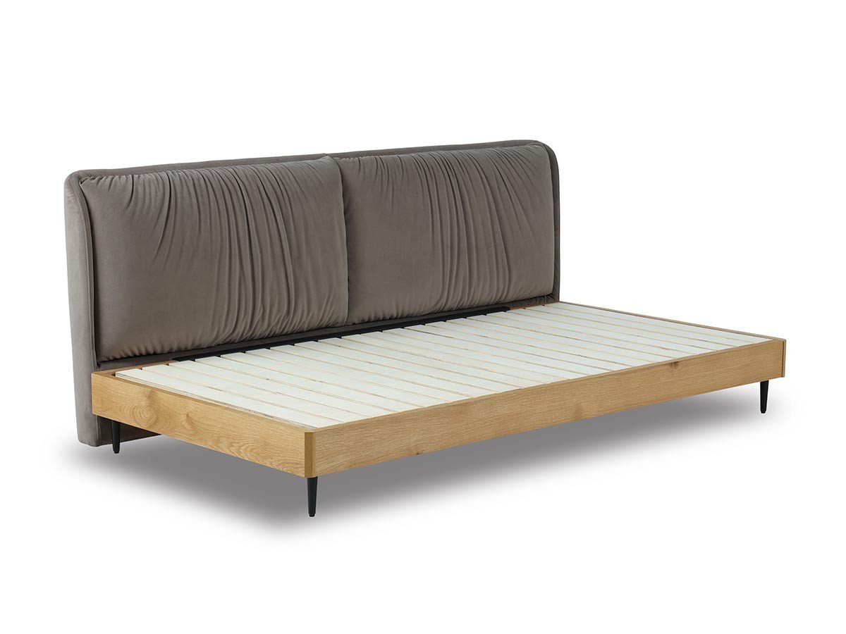 【インルーム/InRoom / GOODS】のNATARISU BED / ナタリス ベッドフレーム 鉄脚 インテリア・キッズ・メンズ・レディースファッション・服の通販 founy(ファニー) 　ウッド　Wooden Design　ギャザー　Gathered, Ruffled　クッション　Cushion, Throw Pillow　クラシカル　Classical, Vintage-Inspired　シンプル　Simple, Minimal　スプリング　Spring, Spring Collection　スリム　Slim, Slim Fit　ダブル　Double, Double-Breasted　フレーム　Frame, Outline　ベルベット　Velvet, Velvety　エレガント 上品　Elegant　ホーム・キャンプ・アウトドア・お取り寄せ　Home Living / Home & Lifestyle / Camping Gear / Outdoor Camping　家具・インテリア　Home Furniture & Interior. Stylish & Functional Living Spaces　ベッド　Modern Beds for Every Room　シングルベッド・1人用ベッド　Single Bed　ホーム・キャンプ・アウトドア・お取り寄せ　Home Living / Home & Lifestyle / Camping Gear / Outdoor Camping　家具・インテリア　Home Furniture & Interior. Stylish & Functional Living Spaces　ベッド　Modern Beds for Every Room　セミダブルベッド　Small Double Bed / Three-Quarter Bed　ホーム・キャンプ・アウトドア・お取り寄せ　Home Living / Home & Lifestyle / Camping Gear / Outdoor Camping　家具・インテリア　Home Furniture & Interior. Stylish & Functional Living Spaces　ベッド　Modern Beds for Every Room　ダブルベッド・2人用ベッド　Double Bed / Full Size Bed　クッションボード:サイドクッション追加、床板仕様:スノコ|ID: prp329100004896137 ipo3291000000036607189