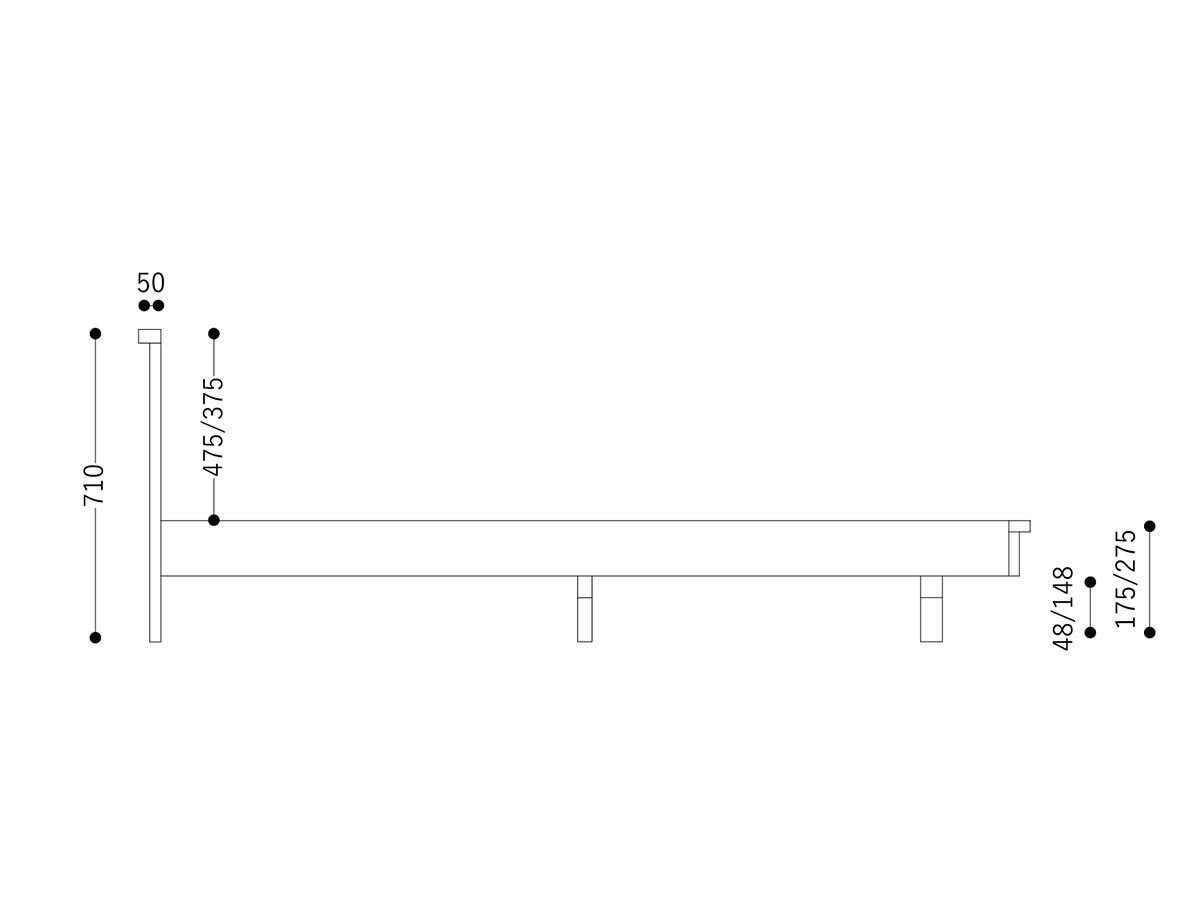 【インルーム/InRoom / GOODS】のMERAKI BED / メラキ ベッドフレーム インテリア・キッズ・メンズ・レディースファッション・服の通販 founy(ファニー) 　シンプル　Simple, Minimal　スマート　Smart, Elegant　ダブル　Double, Double-Breasted　バランス　Balance, Style Balance　フレーム　Frame, Outline　モダン　Modern, Contemporary　ホーム・キャンプ・アウトドア・お取り寄せ　Home Living / Home & Lifestyle / Camping Gear / Outdoor Camping　家具・インテリア　Home Furniture & Interior. Stylish & Functional Living Spaces　ベッド　Modern Beds for Every Room　シングルベッド・1人用ベッド　Single Bed　ホーム・キャンプ・アウトドア・お取り寄せ　Home Living / Home & Lifestyle / Camping Gear / Outdoor Camping　家具・インテリア　Home Furniture & Interior. Stylish & Functional Living Spaces　ベッド　Modern Beds for Every Room　セミダブルベッド　Small Double Bed / Three-Quarter Bed　ホーム・キャンプ・アウトドア・お取り寄せ　Home Living / Home & Lifestyle / Camping Gear / Outdoor Camping　家具・インテリア　Home Furniture & Interior. Stylish & Functional Living Spaces　ベッド　Modern Beds for Every Room　ダブルベッド・2人用ベッド　Double Bed / Full Size Bed　「ベッド」寸法図|ID: prp329100004896168 ipo3291000000036607448