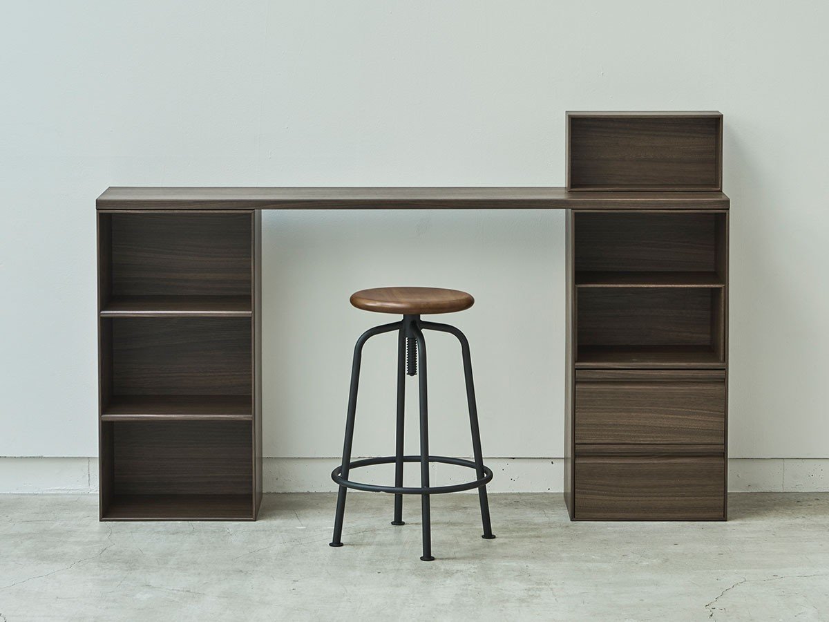 【フライミー ベーシック/FLYMEe BASIC / GOODS】のStorage Box + Desk / ストレージボックス コンビネーションE インテリア・キッズ・メンズ・レディースファッション・服の通販 founy(ファニー) 　インナー　Innerwear　スクエア　Square, Square Shape　スリム　Slim, Slim Fit　デスク　Desk, Work Desk　ハーフ　Half, Half-Length　フレーム　Frame, Outline　ボックス　Boxy, Box Shape　送料無料　Free Shipping　ホーム・キャンプ・アウトドア・お取り寄せ　Home Living / Home & Lifestyle / Camping Gear / Outdoor Camping　家具・インテリア　Home Furniture & Interior. Stylish & Functional Living Spaces　収納家具・キャビネット　Storage Furniture　ブラックウォールナット柄|ID: prp329100004896909 ipo3291000000036616668