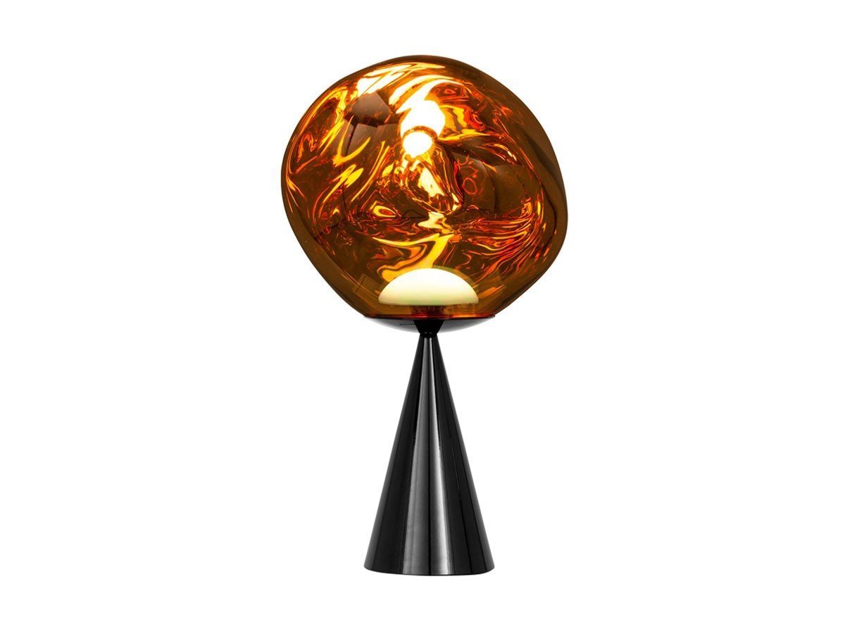 【トム ディクソン/Tom Dixon / GOODS】のMelt Cone Fat Table / メルト コーンファット テーブルライト インテリア・キッズ・メンズ・レディースファッション・服の通販 founy(ファニー) 　ガラス　Glass, Glassware　コレクション　Collection, Seasonal Line　シェイプ　Shape, Slim Fit　テーブル　Table, Dining Table　ハンド　Hand, Handmade　バランス　Balance, Style Balance　送料無料　Free Shipping　ホーム・キャンプ・アウトドア・お取り寄せ　Home Living / Home & Lifestyle / Camping Gear / Outdoor Camping　家具・インテリア　Home Furniture & Interior. Stylish & Functional Living Spaces　ライト・照明　Lamps & Lighting Fixtures　デスクライト・卓上照明　Desk Lamp / Table Lamp / Study Light　シェードゴールド、ベースブラック|ID: prp329100004897364 ipo3291000000036627029