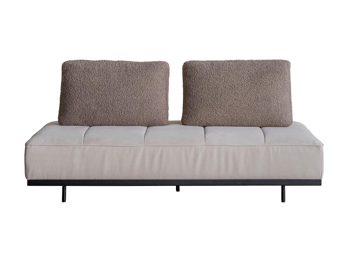 【オアシス/OASIS / GOODS】のGLOW SOFA / グロー ソファ 2.5人掛けベース + 背クッション2点 インテリア・キッズ・メンズ・レディースファッション・服の通販 founy(ファニー) 　クッション　Cushion, Throw Pillow　バランス　Balance, Style Balance　フラット　Flat, Flat Shoes　モコモコ　Fuzzy, Fluffy　モダン　Modern, Contemporary　ホーム・キャンプ・アウトドア・お取り寄せ　Home Living / Home & Lifestyle / Camping Gear / Outdoor Camping　家具・インテリア　Home Furniture & Interior. Stylish & Functional Living Spaces　ソファー　Couches & Sofas　ベース張地:クリーム(スウェード調)、背クッション張地:GL ベージュ(ブークレ)|ID: prp329100004897679 ipo3291000000036631867