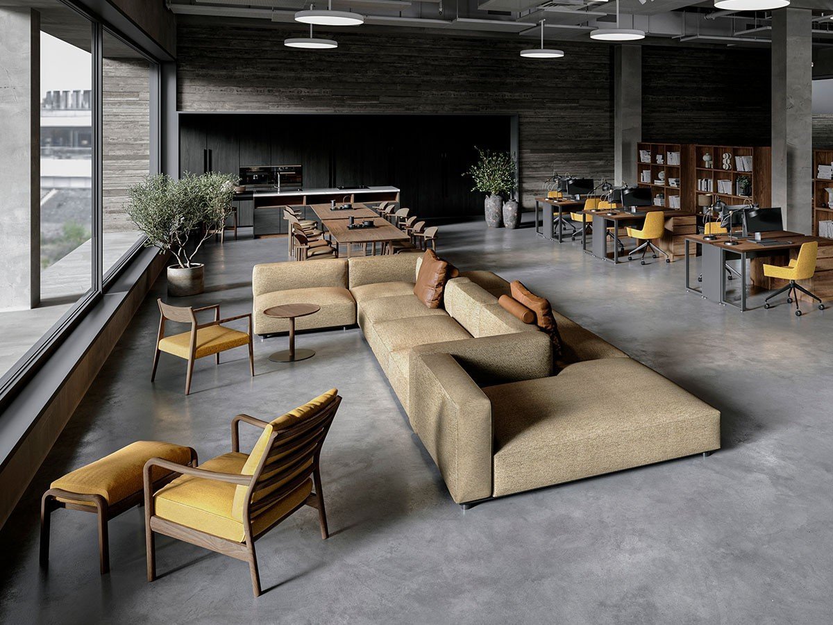 【マスターウォール/MASTERWAL / GOODS】のCOMPOSIT SYSTEM SOFA / コンポジット システムソファ ワンアームカウチ100 インテリア・キッズ・メンズ・レディースファッション・服の通販 founy(ファニー) 　クッション　Cushion, Throw Pillow　フラット　Flat, Flat Shoes　リラックス　Relax, Relaxed Fit　ホーム・キャンプ・アウトドア・お取り寄せ　Home Living / Home & Lifestyle / Camping Gear / Outdoor Camping　家具・インテリア　Home Furniture & Interior. Stylish & Functional Living Spaces　ソファー　Couches & Sofas　参考イメージ組合せ例:ワンアームカウチ130、アームレス100 × 4、オットマンオ|ID: prp329100004897710 ipo3291000000036632320