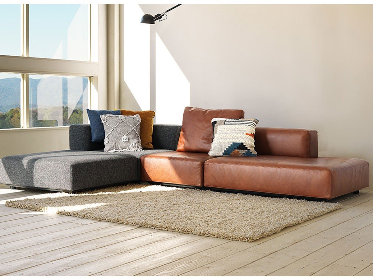 【マスターウォール/MASTERWAL / GOODS】のCOMPOSIT SYSTEM SOFA / コンポジット システムソファ ワンアームカウチ100 インテリア・キッズ・メンズ・レディースファッション・服の通販 founy(ファニー) 　クッション　Cushion, Throw Pillow　フラット　Flat, Flat Shoes　リラックス　Relax, Relaxed Fit　ホーム・キャンプ・アウトドア・お取り寄せ　Home Living / Home & Lifestyle / Camping Gear / Outdoor Camping　家具・インテリア　Home Furniture & Interior. Stylish & Functional Living Spaces　ソファー　Couches & Sofas　参考イメージ張地:パティーナ ダークブラウン(レザー8)組合せ例:オ|ID: prp329100004897710 ipo3291000000036632323