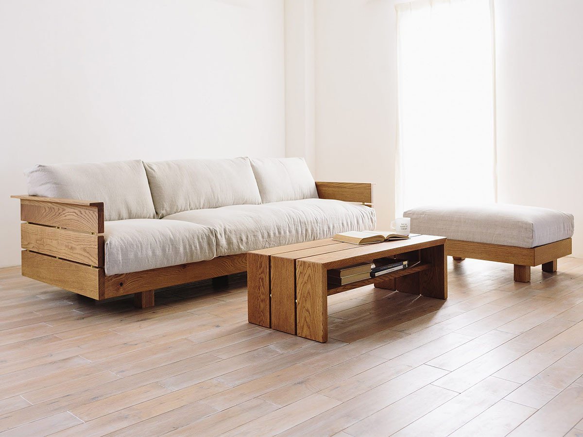 【広松木工/Hiromatsu Furniture / GOODS】のCAPO / カーポ ソファ 217 インテリア・キッズ・メンズ・レディースファッション・服の通販 founy(ファニー) 　ヴィンテージ　Vintage Style　クッション　Cushion, Throw Pillow　スリット　Slit, Slit Detail　フレーム　Frame, Outline　モダン　Modern, Contemporary　ラバー　Rubber, Rubber Sole　ホーム・キャンプ・アウトドア・お取り寄せ　Home Living / Home & Lifestyle / Camping Gear / Outdoor Camping　家具・インテリア　Home Furniture & Interior. Stylish & Functional Living Spaces　その他 インテリア雑貨、家具　Home Decor & Furniture Extras　張地:ナチュラル / NA(ルーガ)、フレーム:オーク|ID: prp329100004897730 ipo3291000000036632536