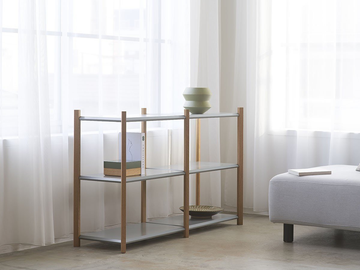 【フルクラム/Fulcrum / GOODS】のBaguette shelf 6shelves / バゲットシェルフ 3段 × 2列 インテリア・キッズ・メンズ・レディースファッション・服の通販 founy(ファニー) 　シルバー　Silver, Metallic Silver　シンプル　Simple, Minimal　テクスチャー　Texture, Textured Fabric　メタリック　Metallic, Shiny Finish　送料無料　Free Shipping　ホーム・キャンプ・アウトドア・お取り寄せ　Home Living / Home & Lifestyle / Camping Gear / Outdoor Camping　家具・インテリア　Home Furniture & Interior. Stylish & Functional Living Spaces　収納家具・キャビネット　Storage Furniture　シェルフ・オープンラック・収納棚　Open Shelf Rack　グレー|ID: prp329100004897772 ipo3291000000036633460